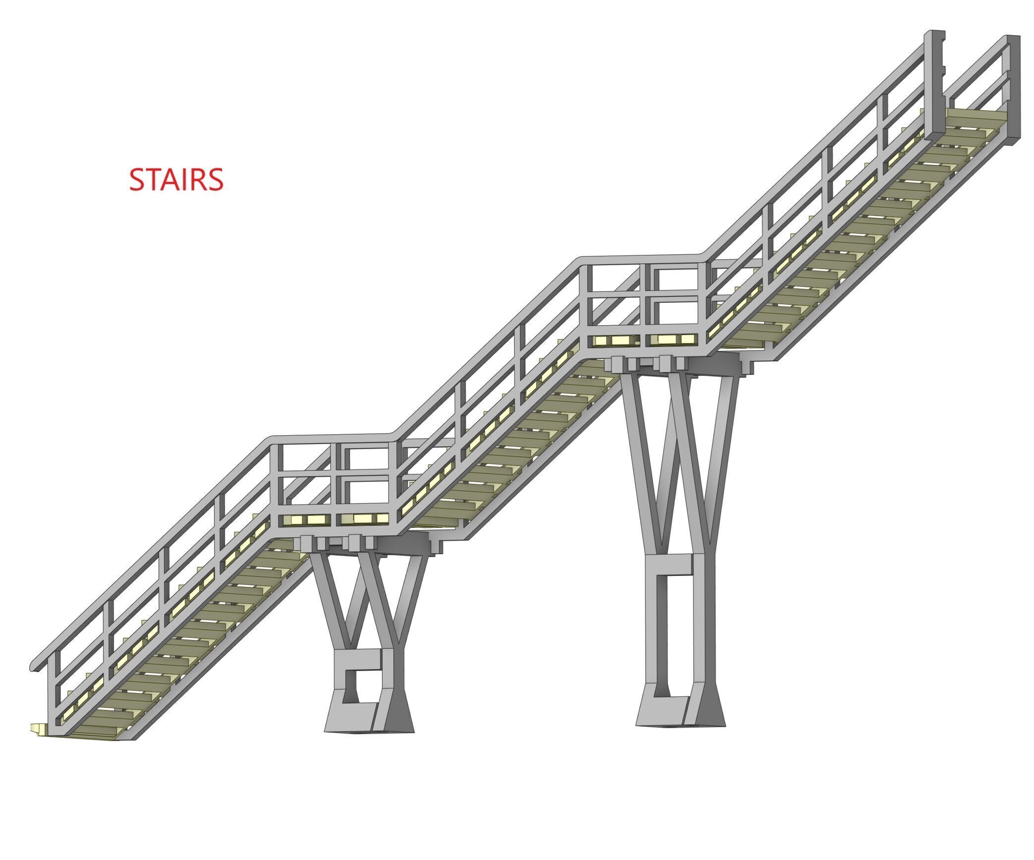 H0 scale Footbridge ver1 - FDM 3D print model_21