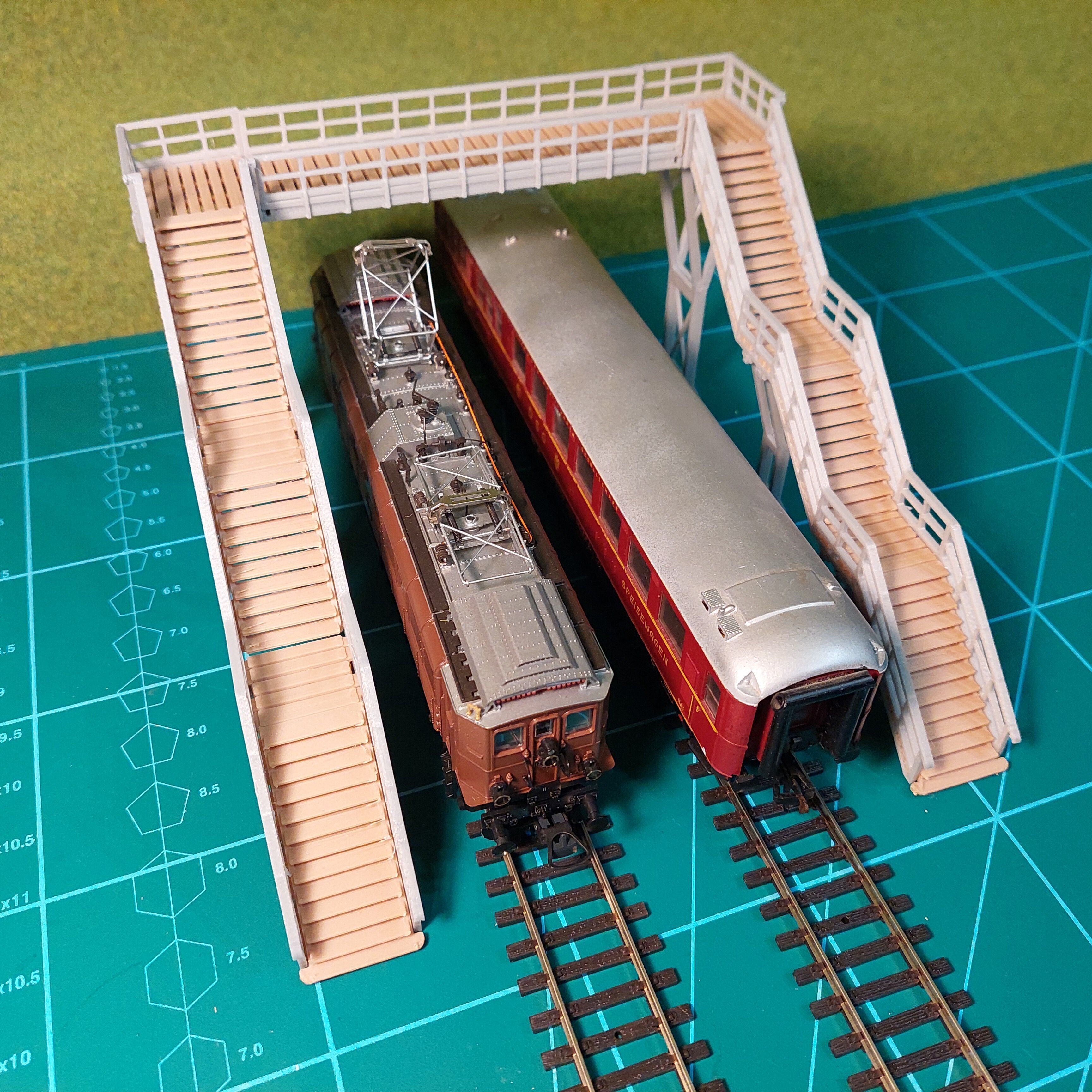 H0 scale Footbridge ver1 - FDM 3D print model_8