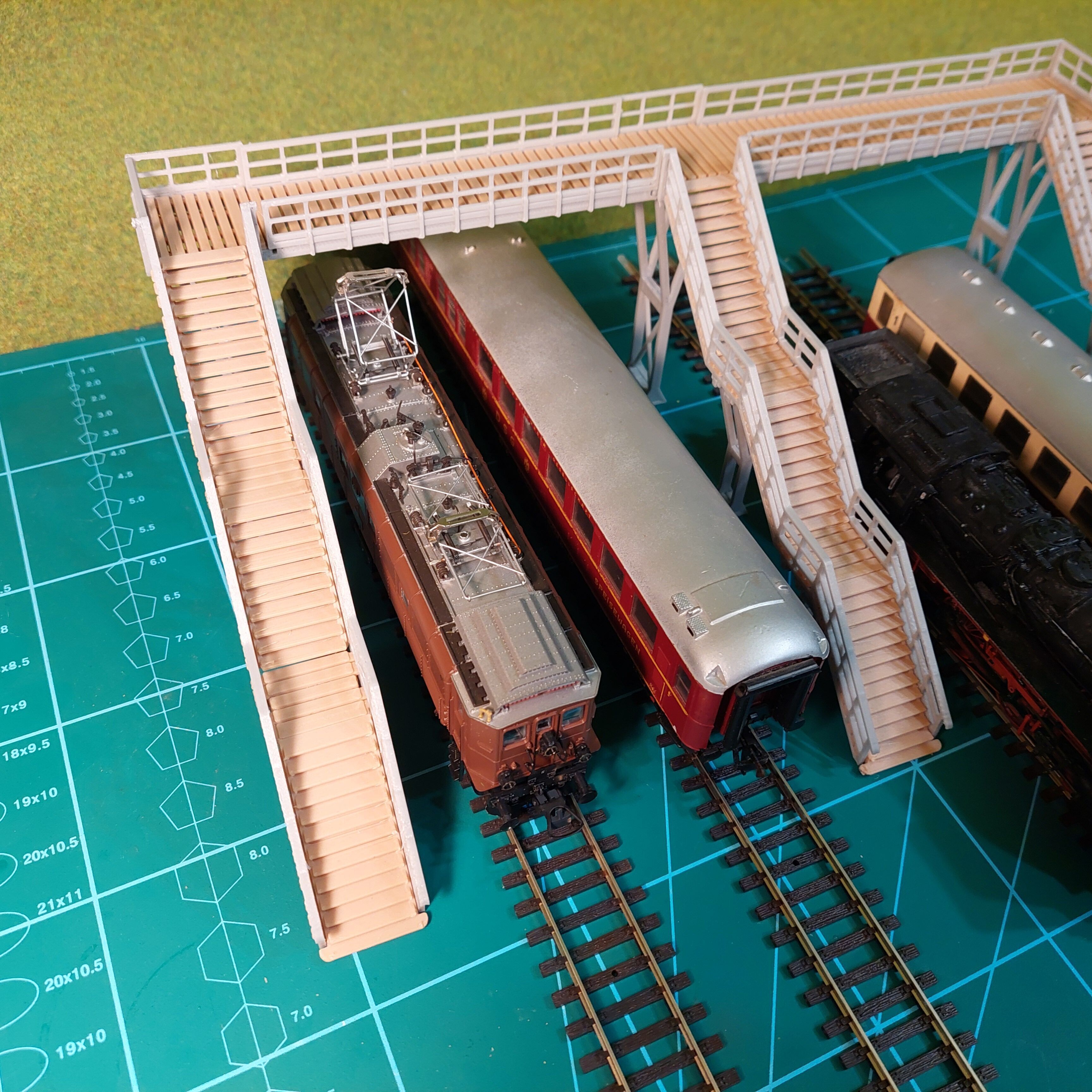 H0 scale Footbridge ver1 - FDM 3D print model_1
