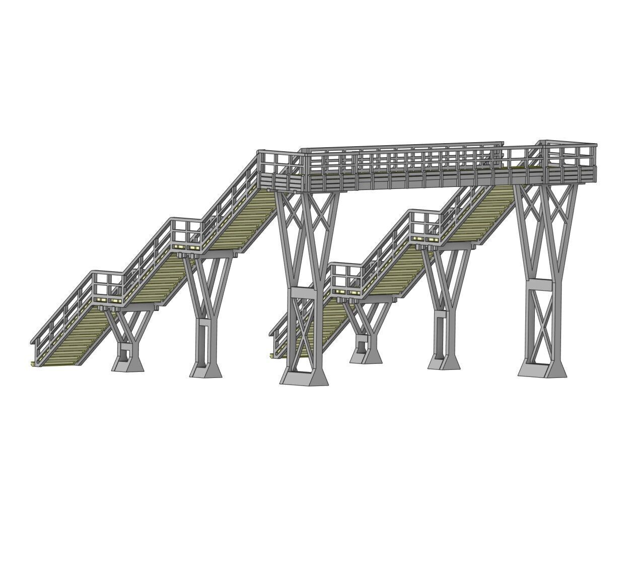 H0 scale Footbridge ver1 - FDM 3D print model_13