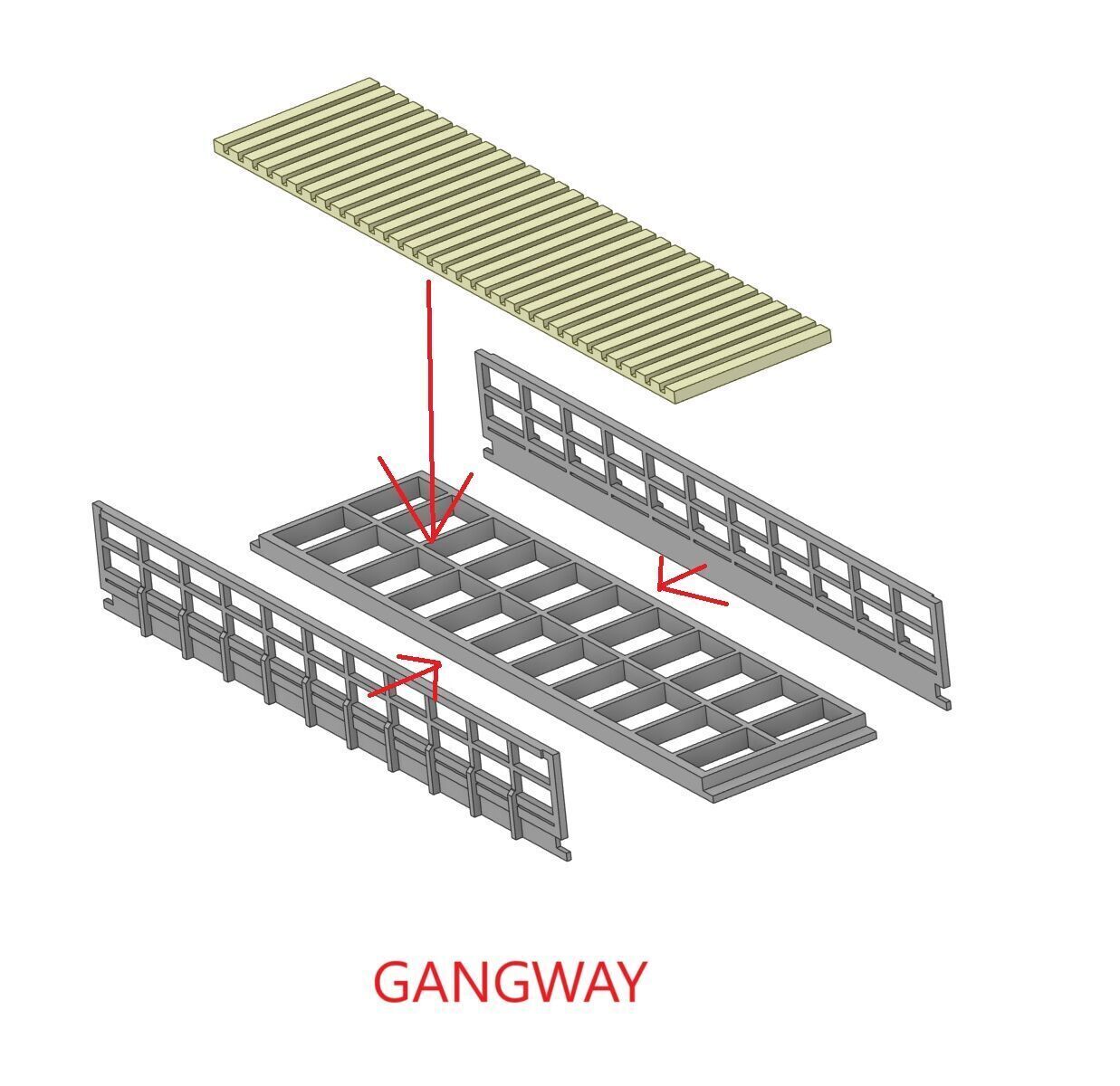 H0 scale Footbridge ver1 - FDM 3D print model_24