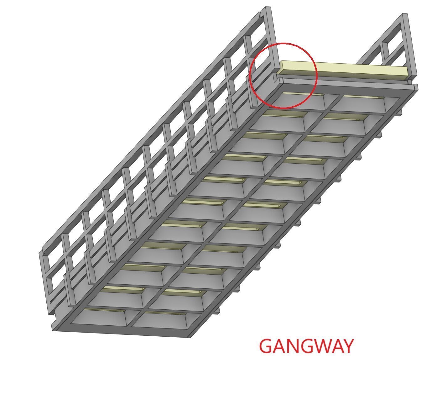 H0 scale Footbridge ver1 - FDM 3D print model_25