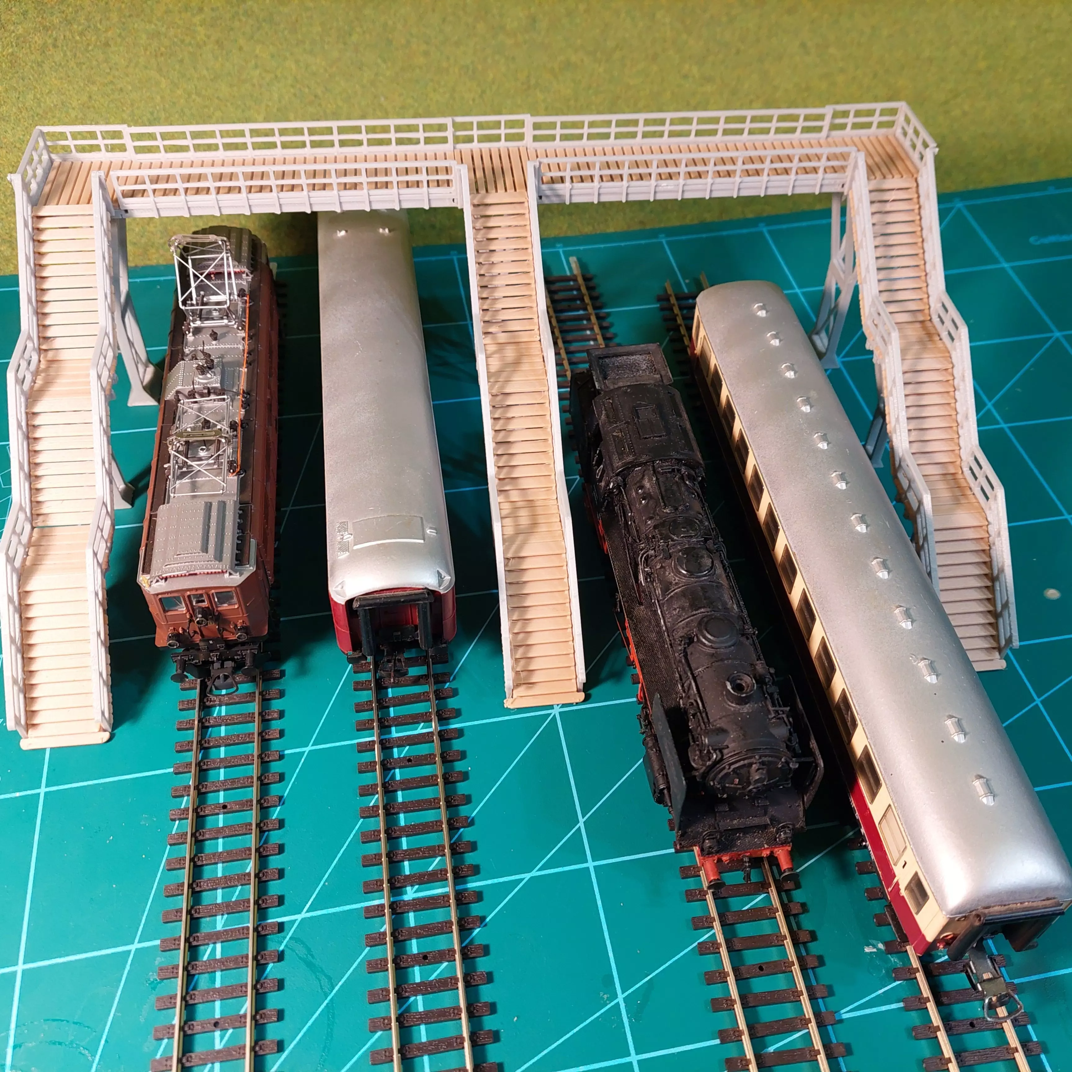 H0 scale Footbridge ver1 - FDM 3D print model_0