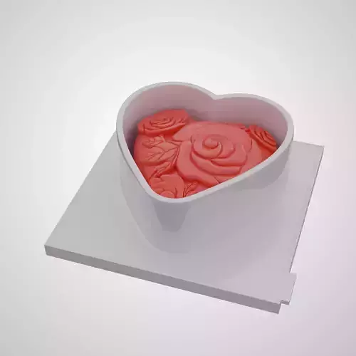 3d Mold  for silicon - Heart shape 3D print model