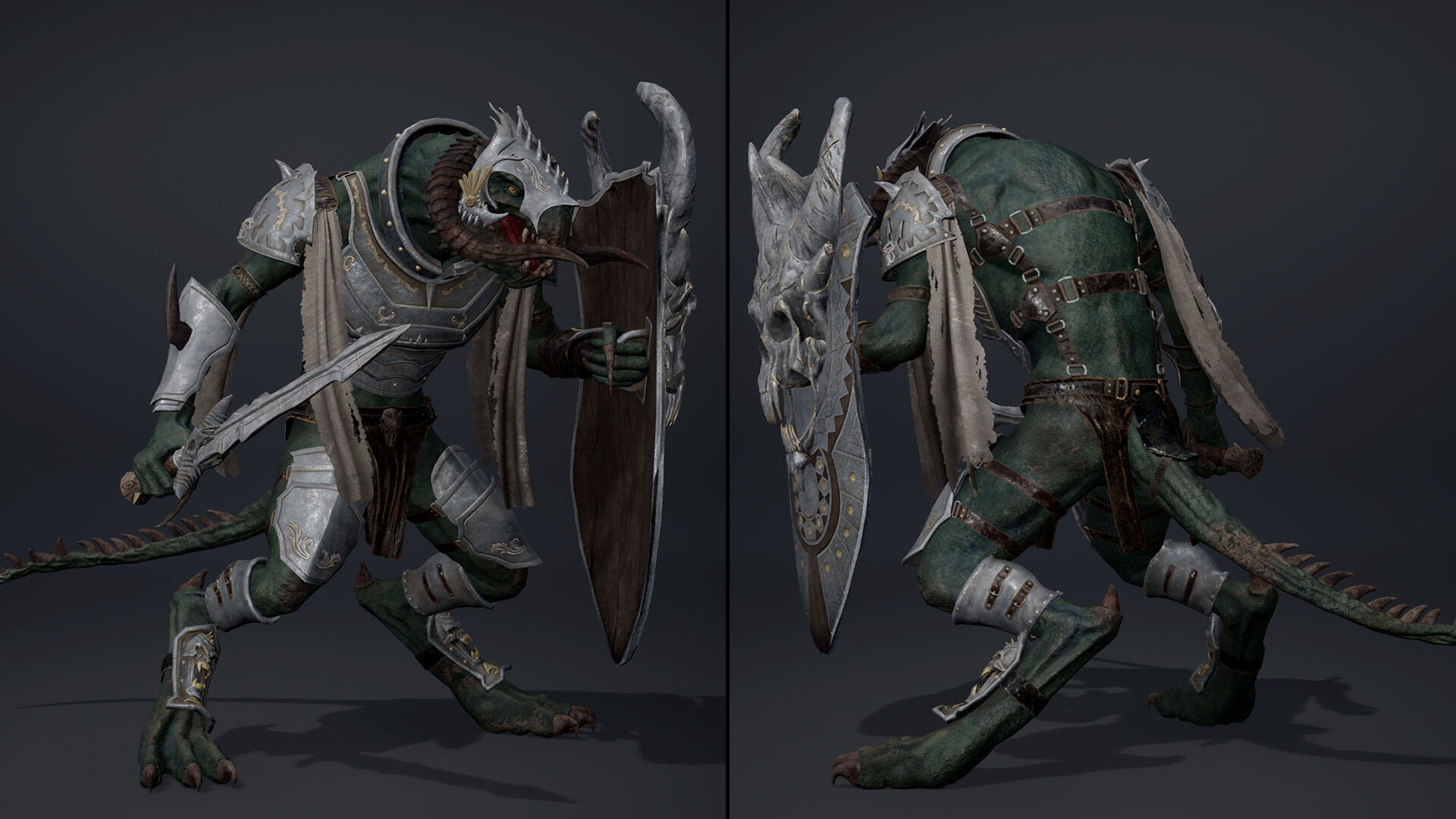 Ghost Swordman Arm1 Low-poly 3D model_5