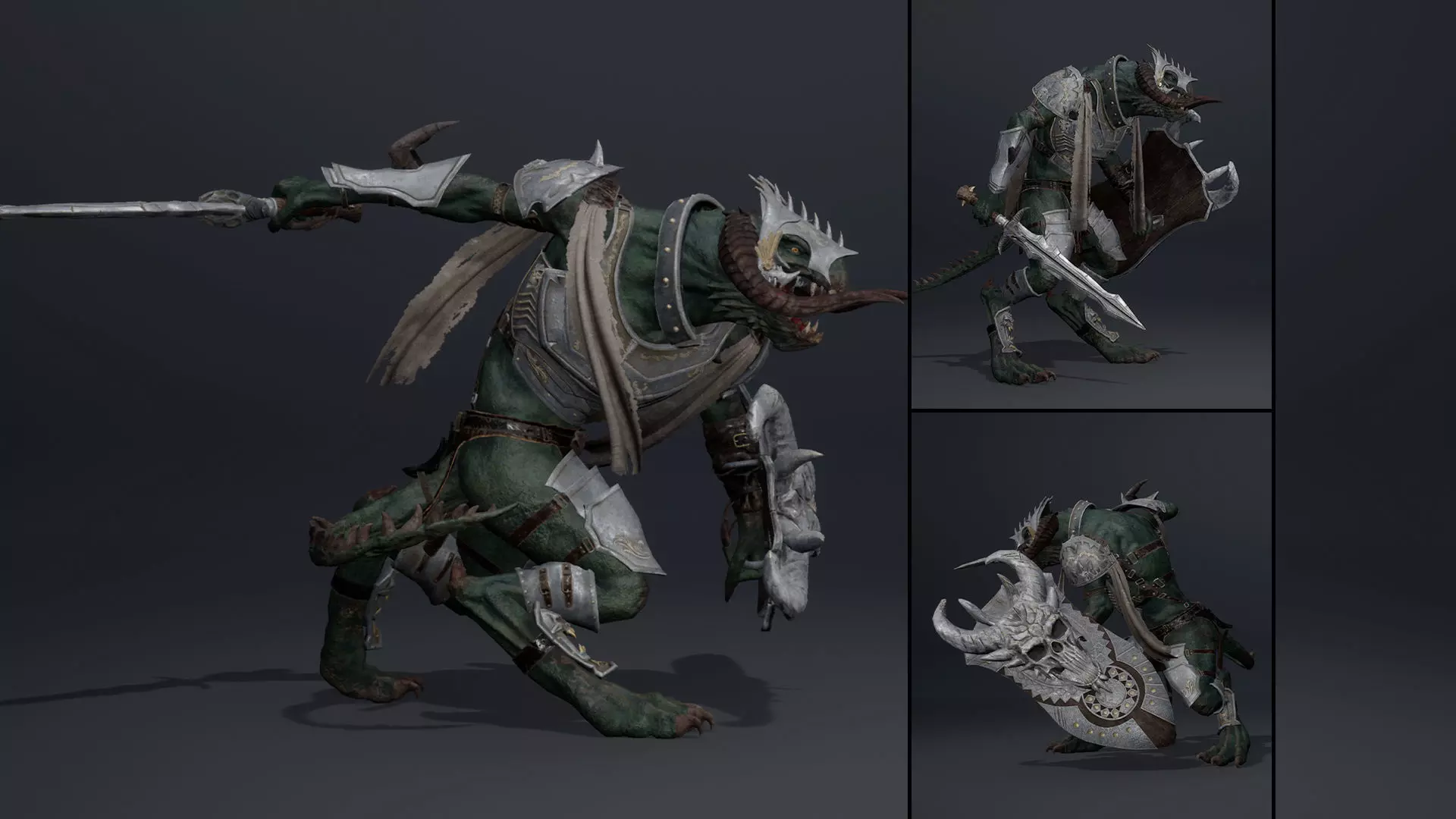 Ghost Swordman Arm1 Low-poly 3D model_0