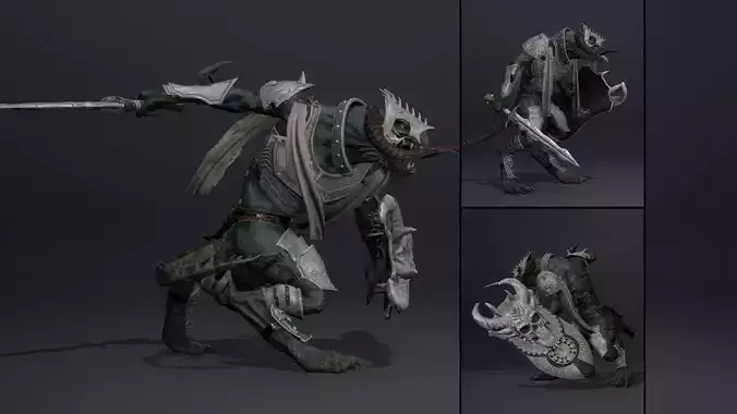 Ghost Swordman Arm1 Low-poly 3D model