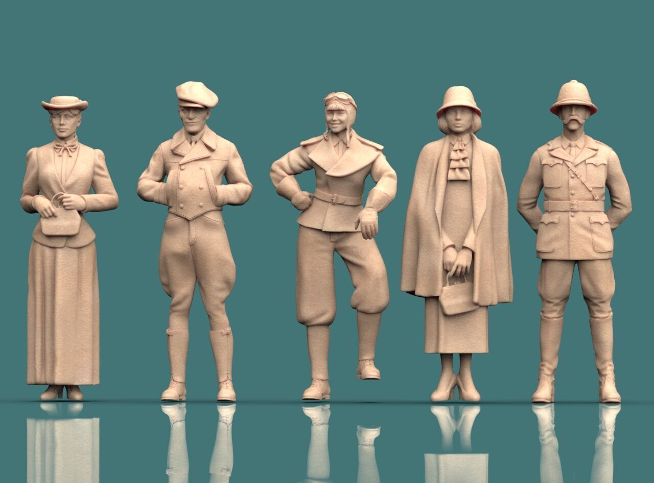 Retro People 3D print model_34