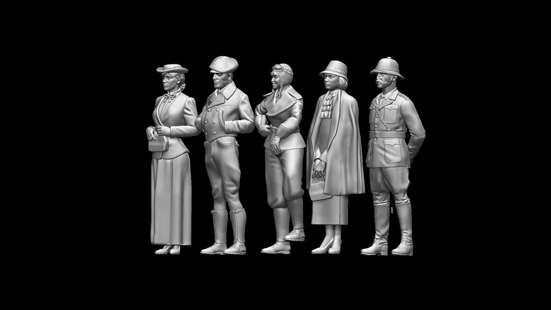 Retro People 3D print model_11