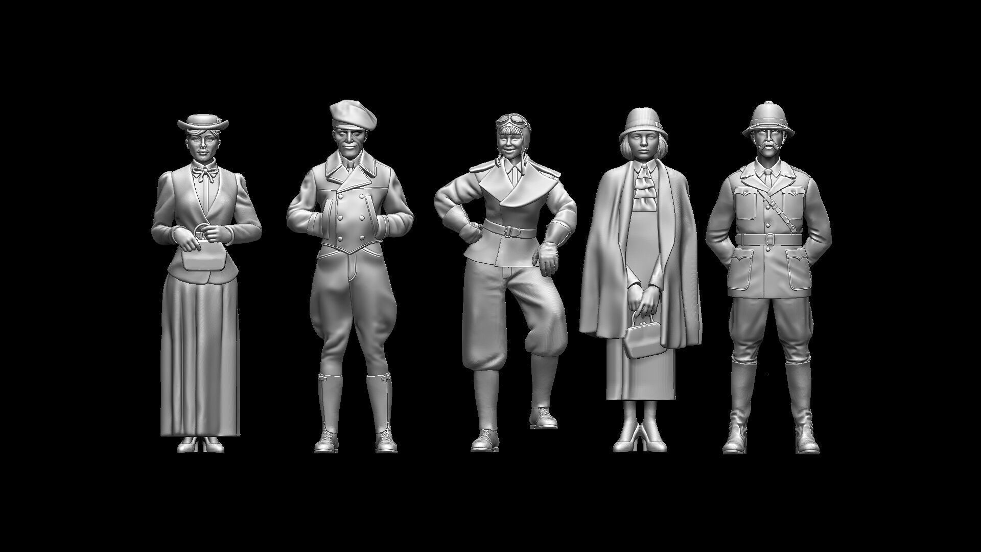 Retro People 3D print model_12