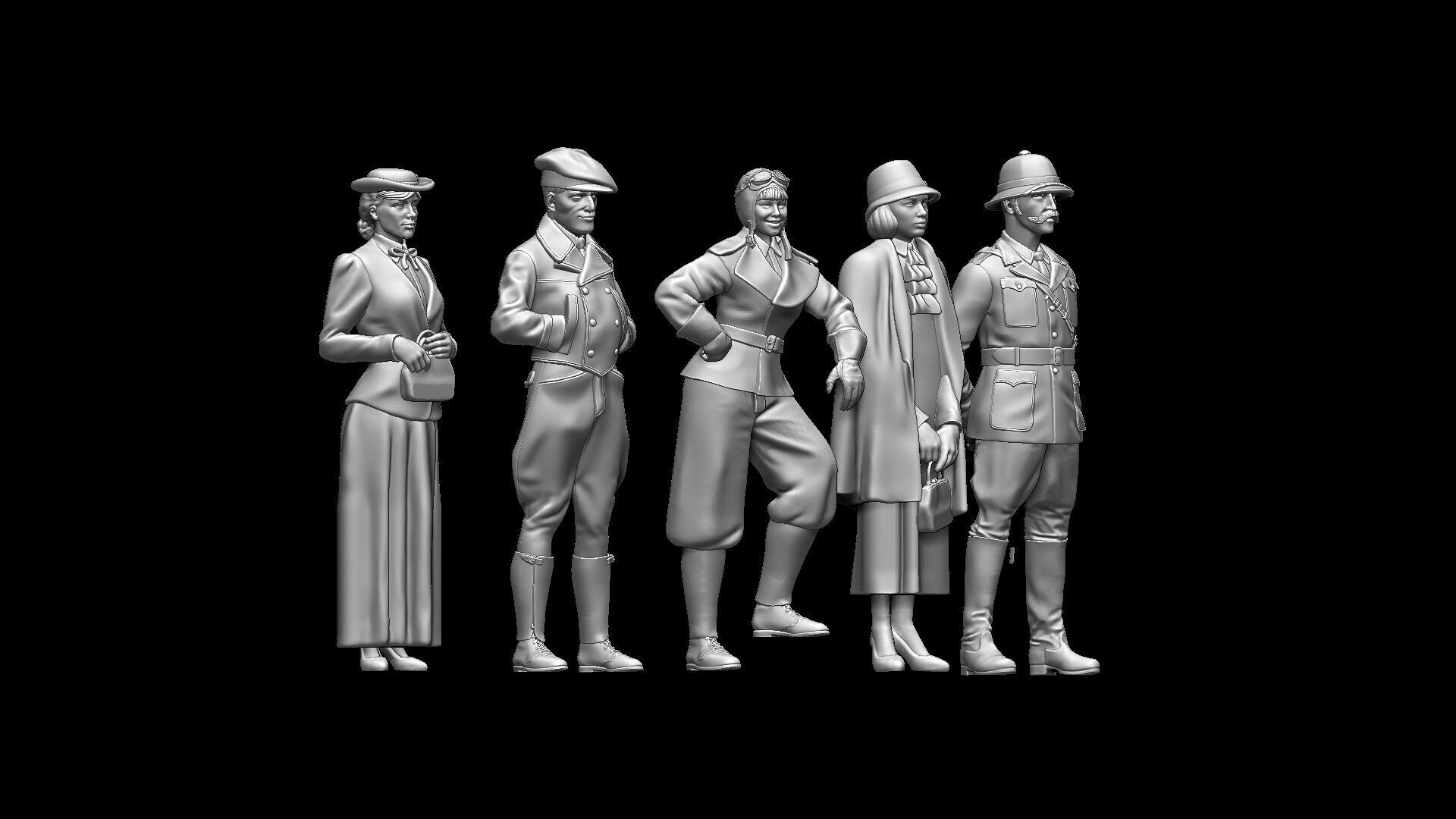 Retro People 3D print model_10