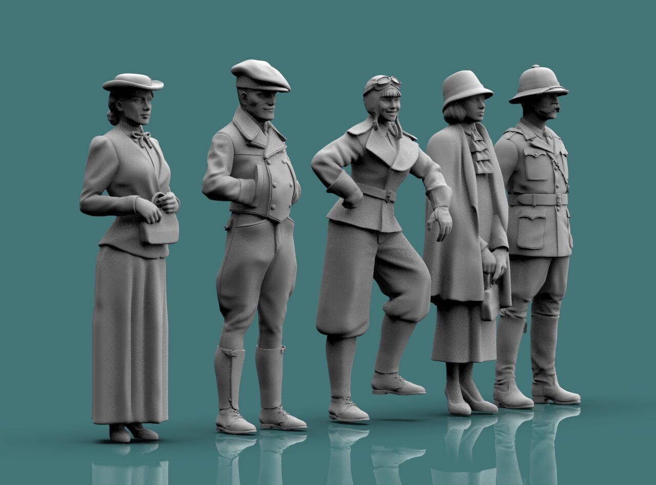 Retro People 3D print model_2
