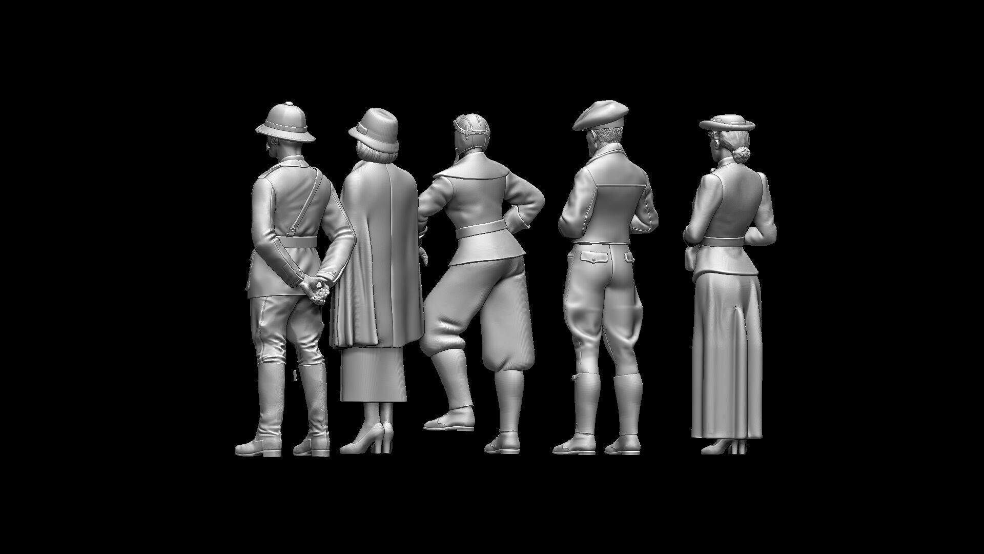 Retro People 3D print model_44