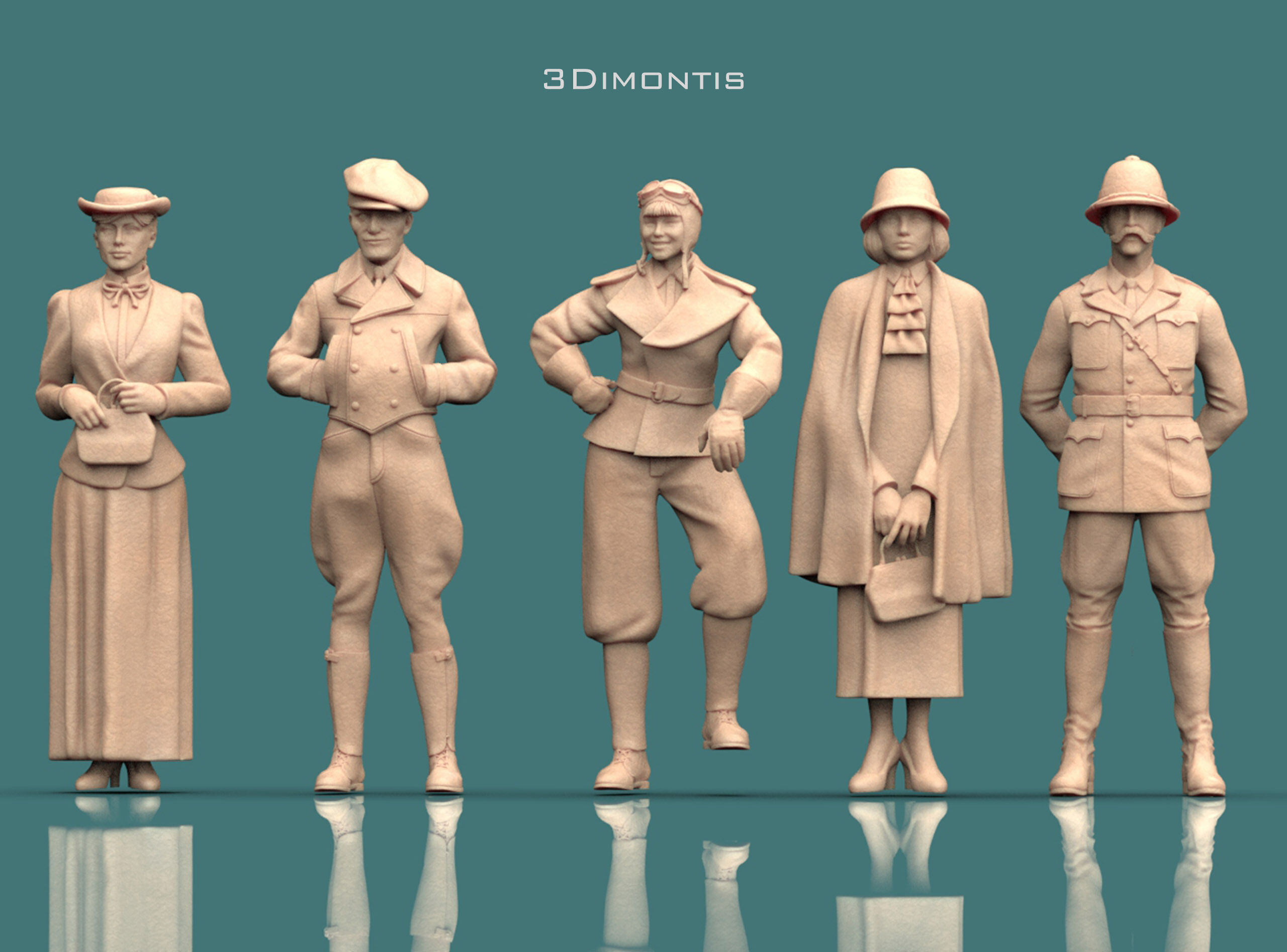 Retro People 3D print model_42