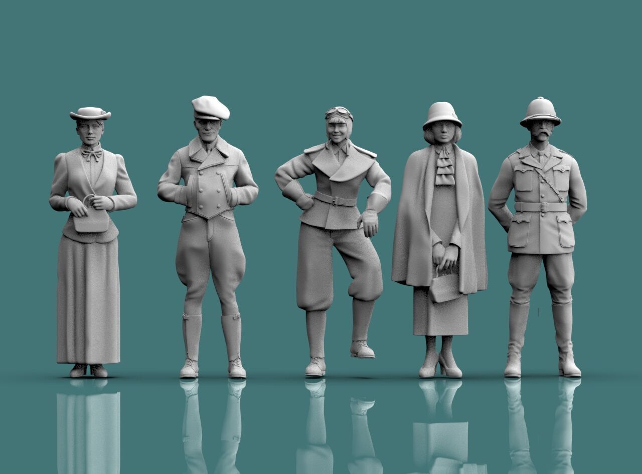 Retro People 3D print model_1