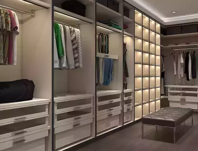 Modern Walk-in Closet  Dressing Room
