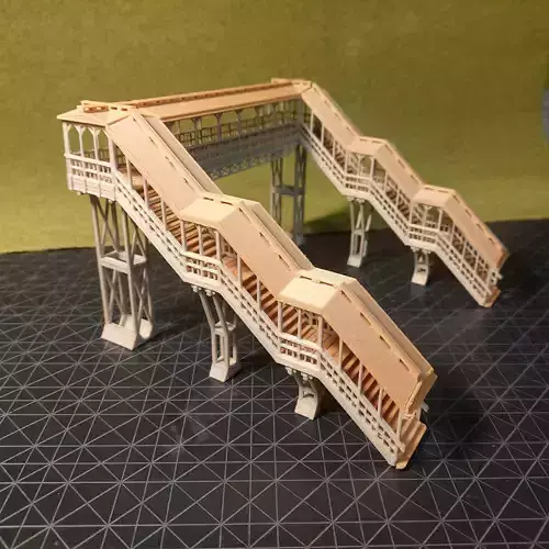 H0 scale Covered Footbridge - FDM