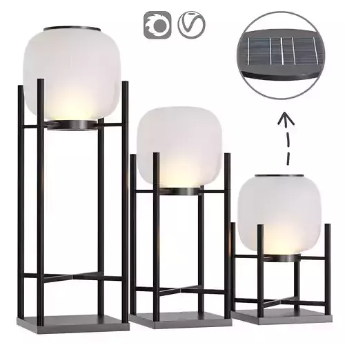 Stainless Steel Acrylic LED Standing Floor Lamp For Outdoor