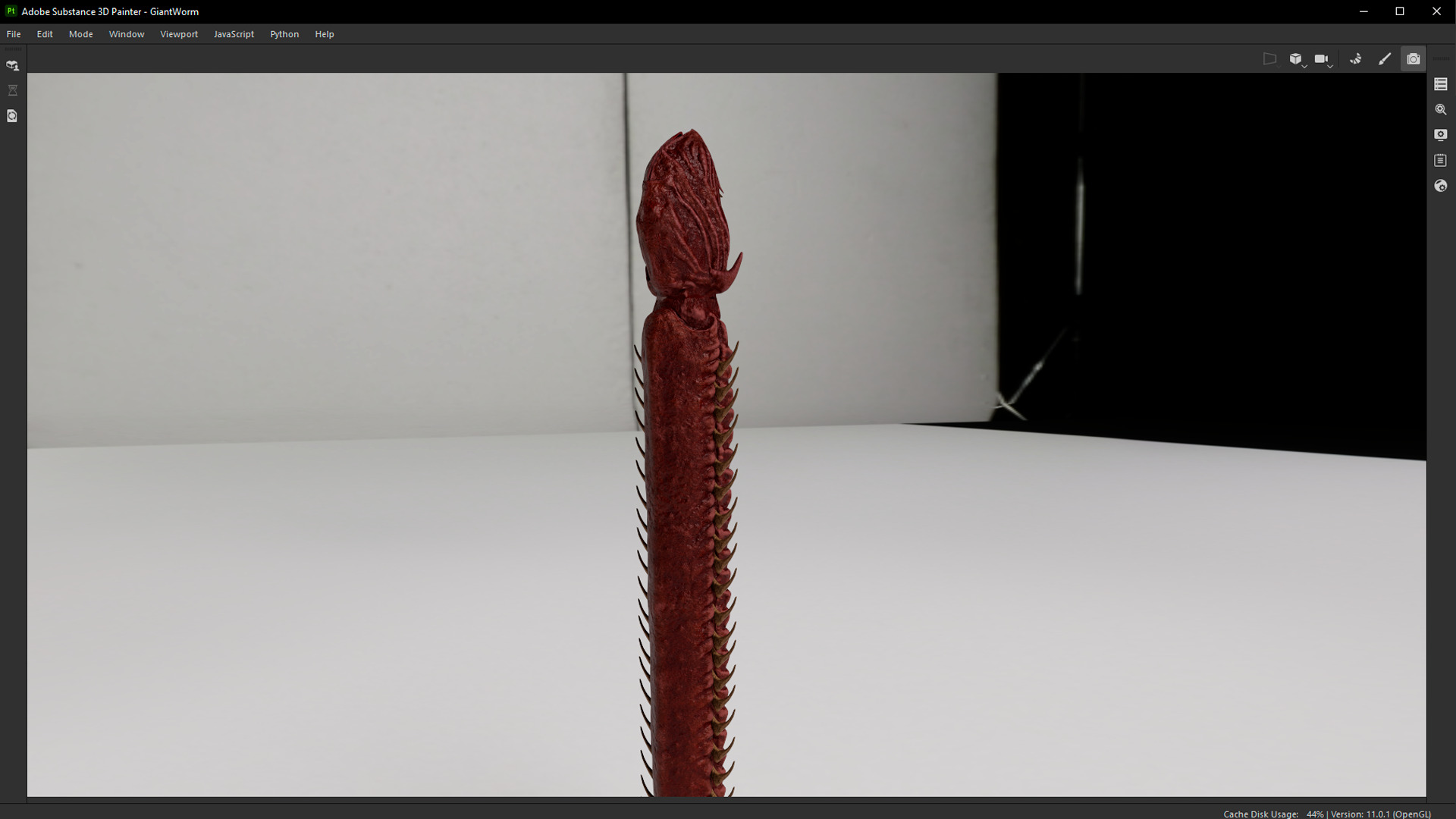 Giant Worm Low-poly 3D model_3