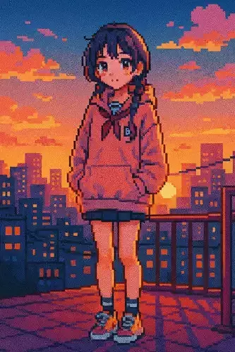 Stylized Indie Schoolgirl 3D Character 3D model