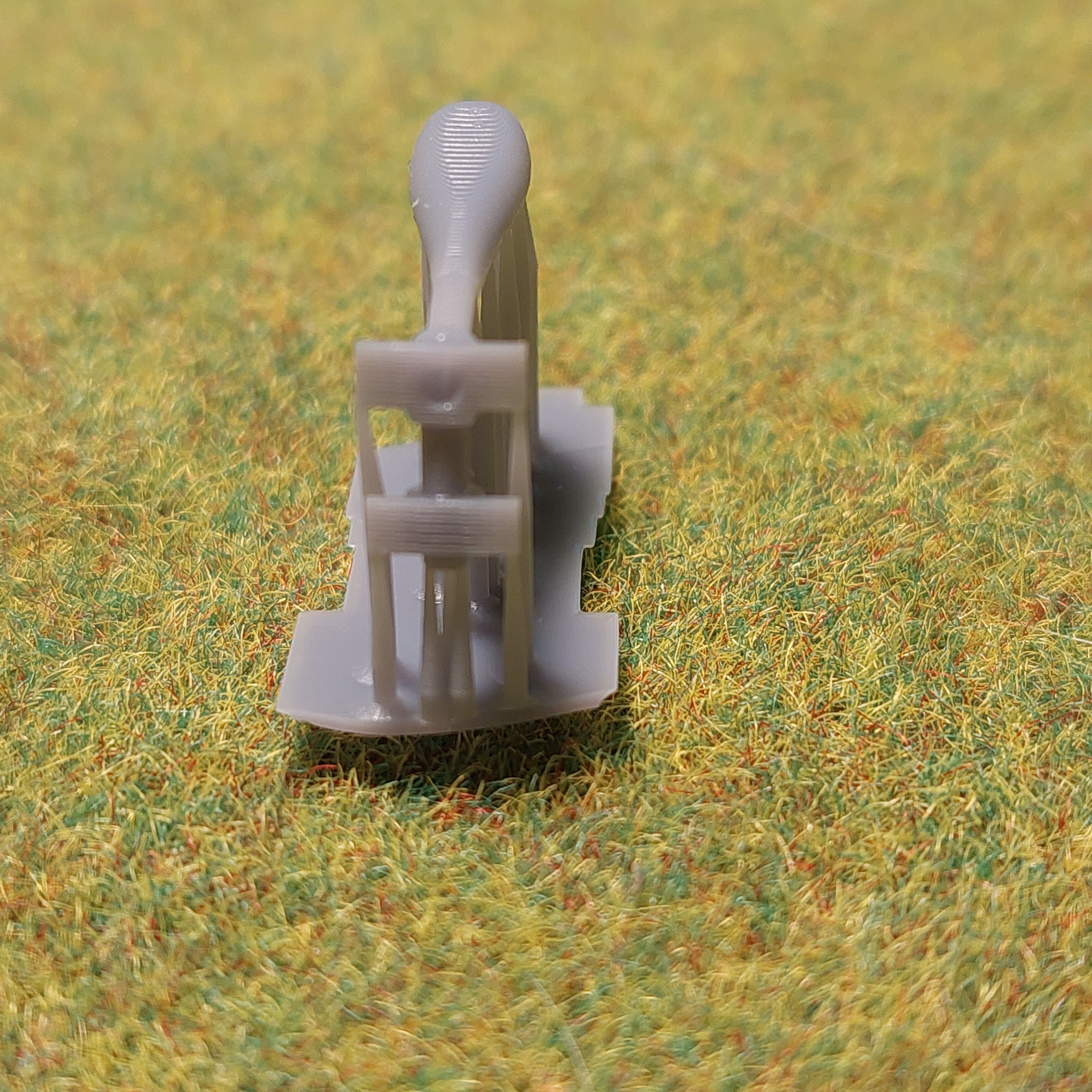 H0 scale Electric Pole with 2 lamps 180 degree - resin 3D print model_4