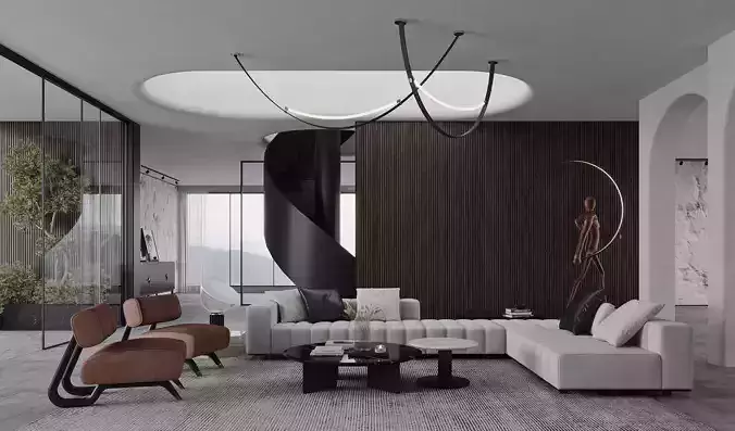 modern living room interior scenes 184