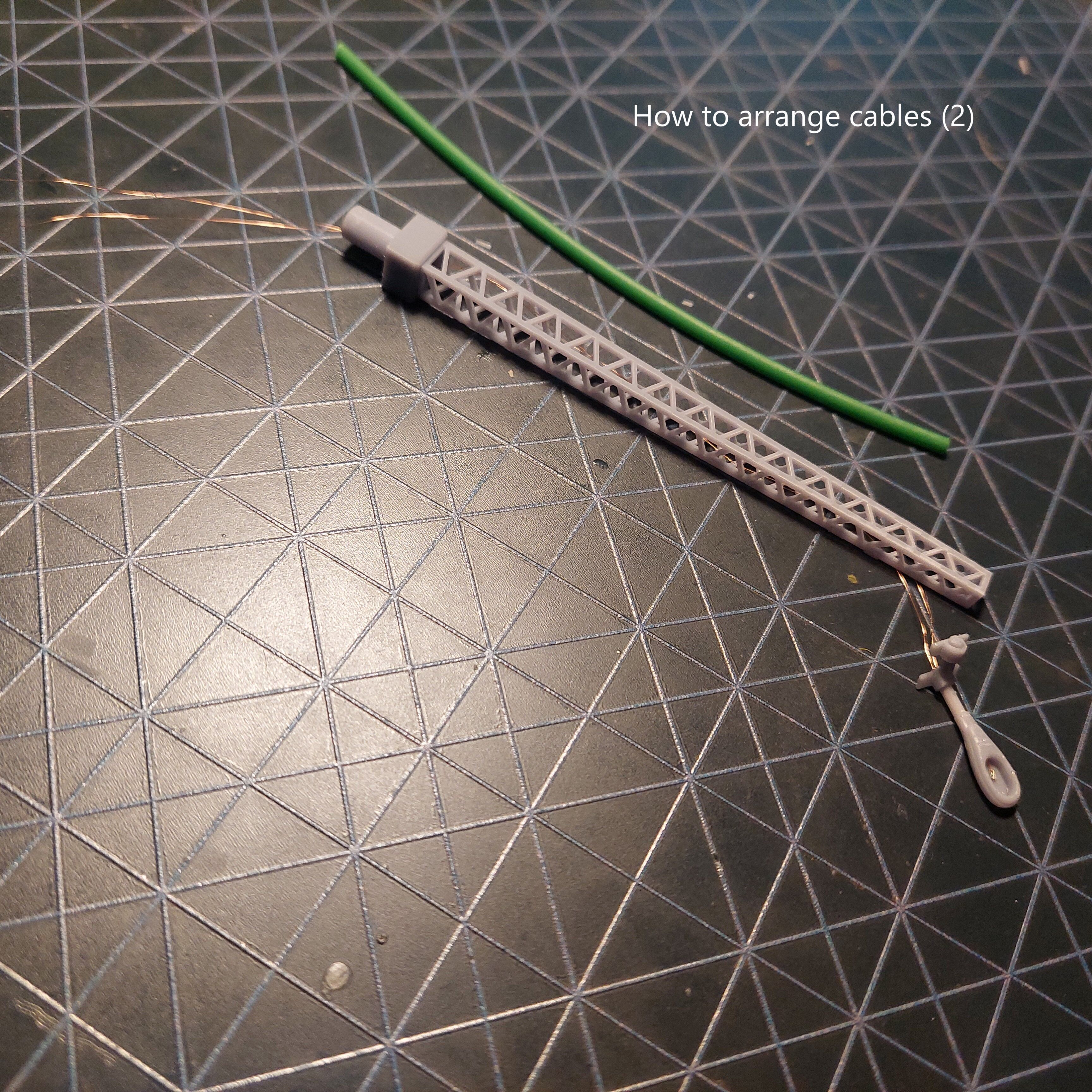 H0 scale Electric pole with 2 lamps 60 degree - resin 3D print model_14