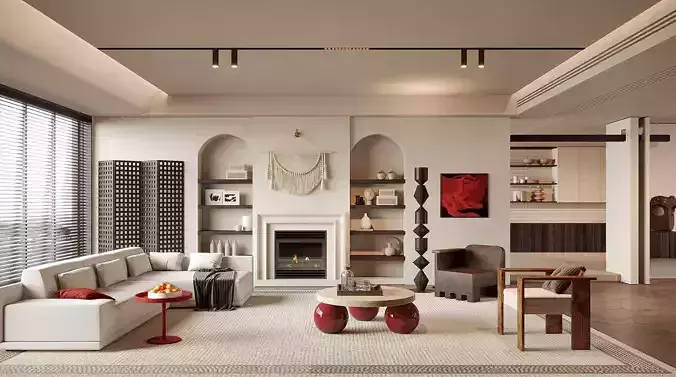 modern living room interior scenes 185