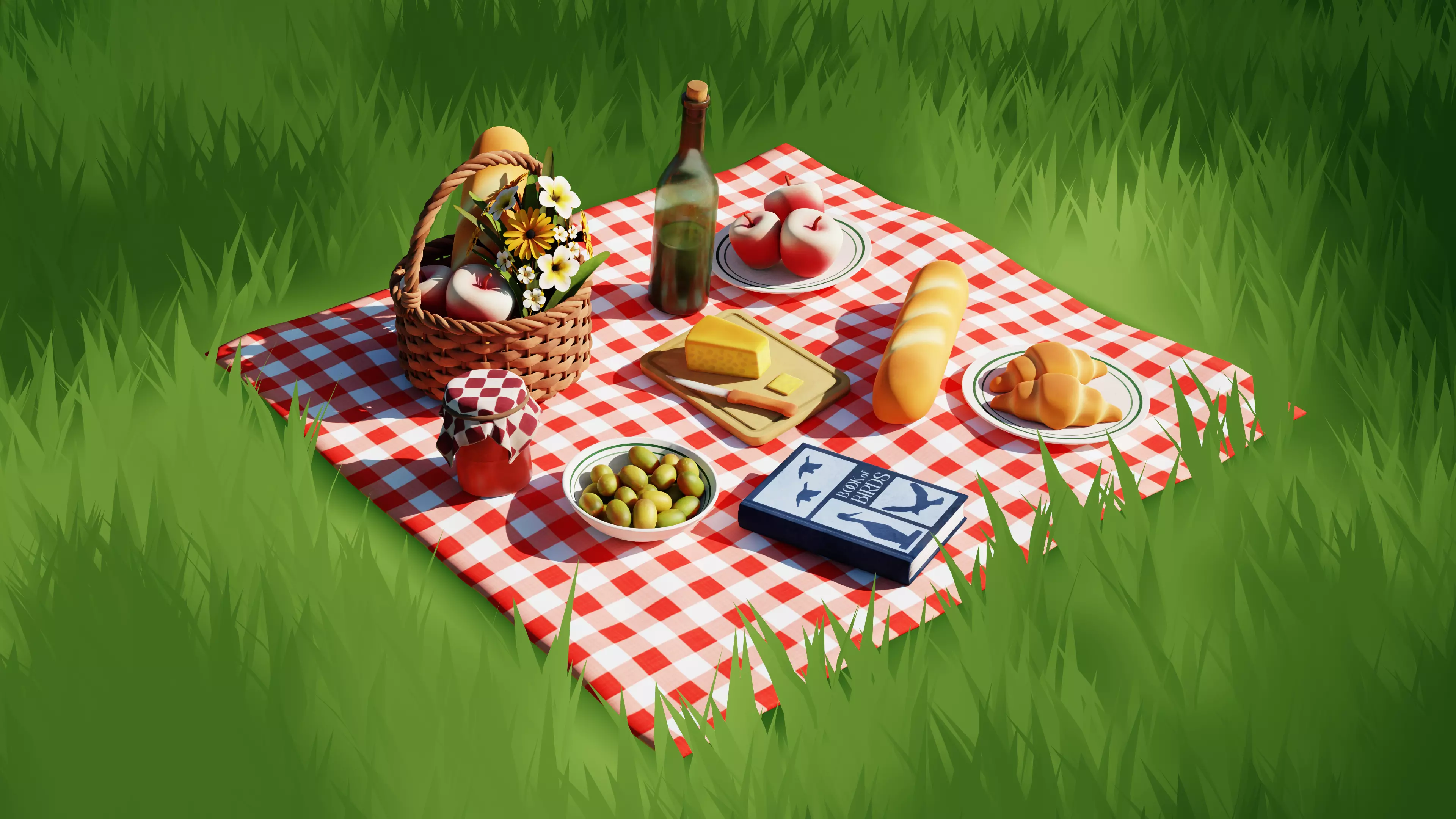 Picnic 3D model_0