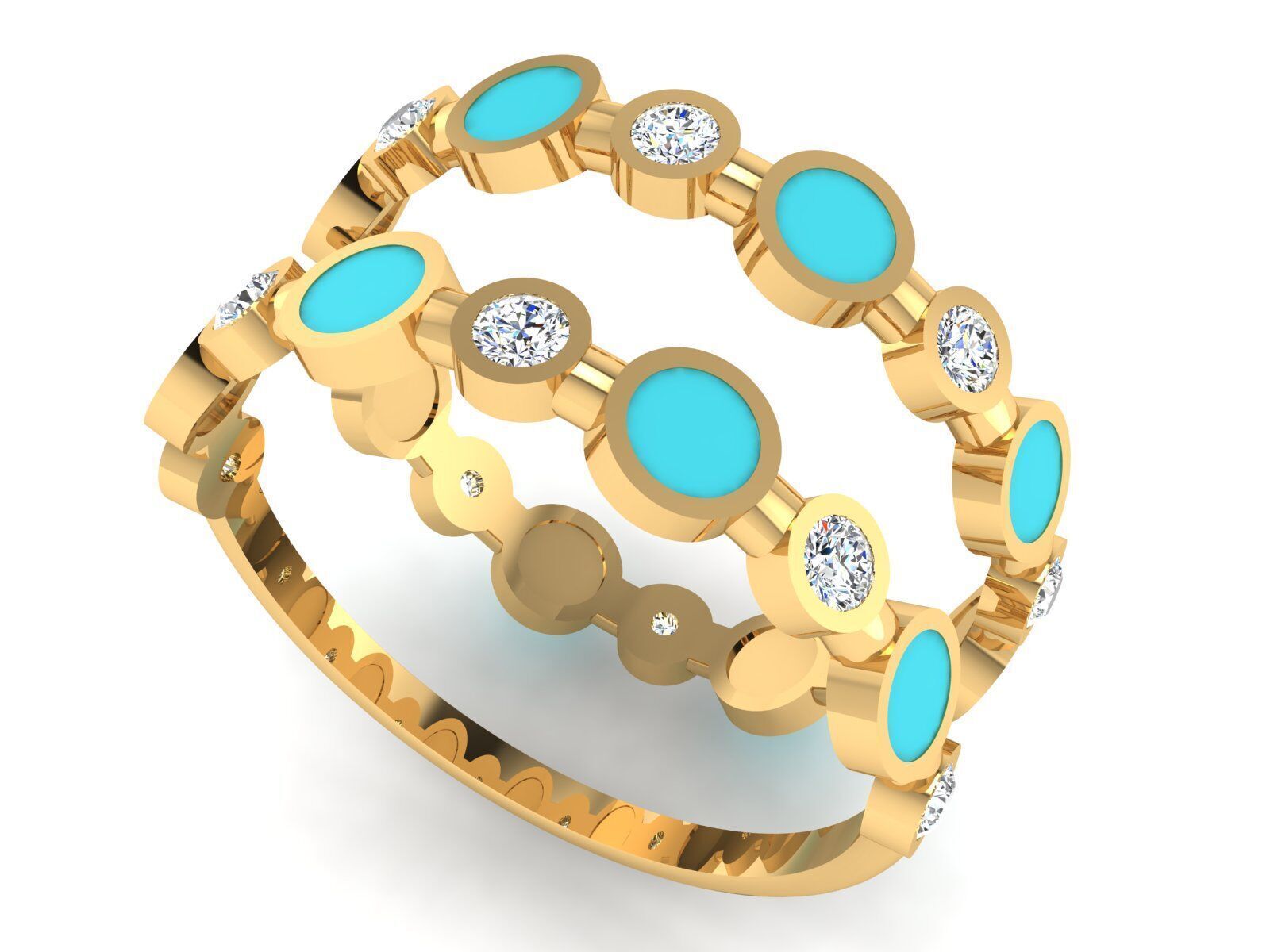 A collection of lightweight and minimal rings 3D print model_20