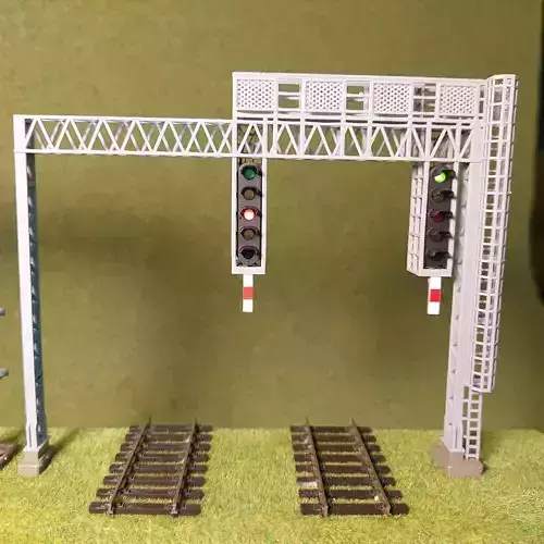 H0 scale PKP double Signal Bridge - resin