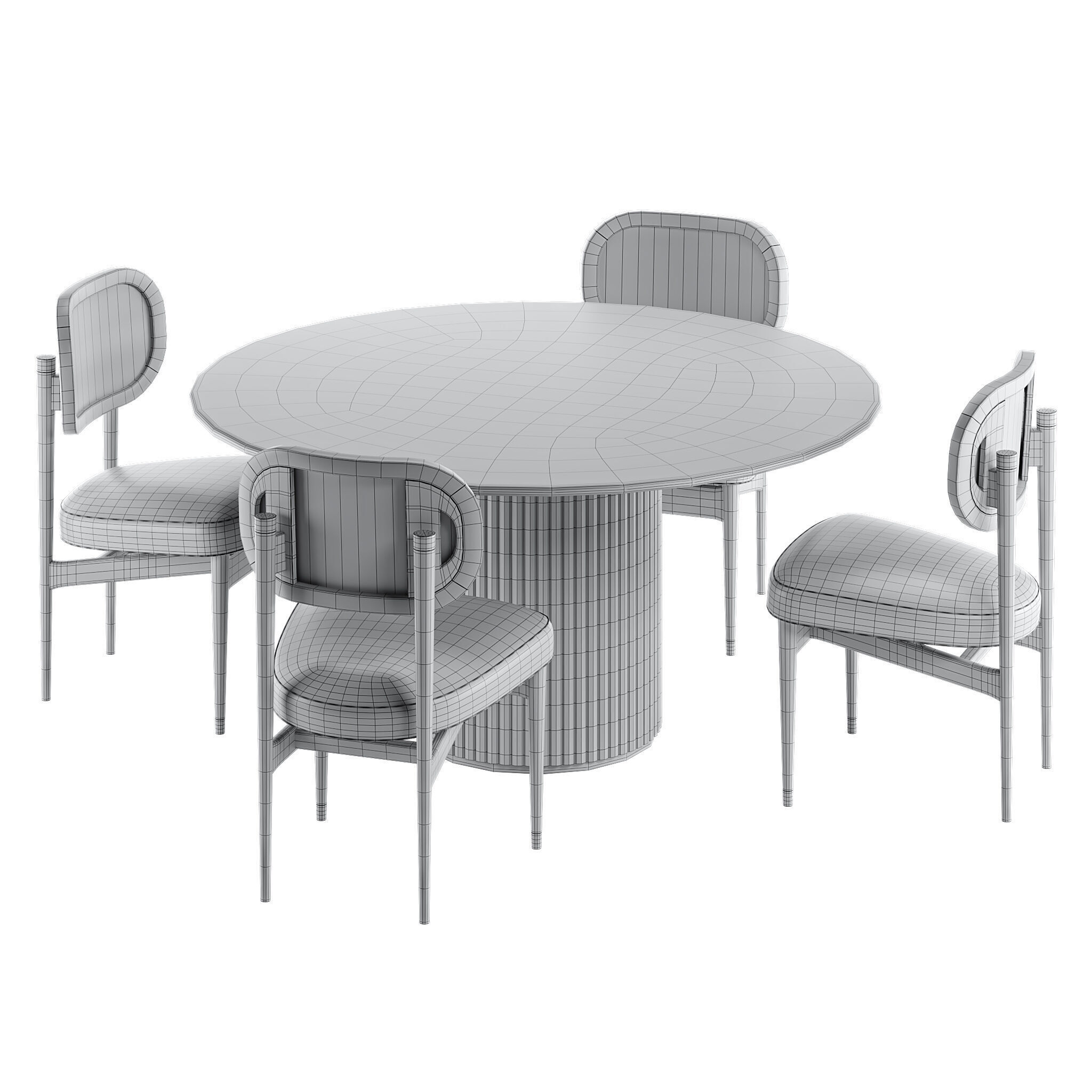 Dining set 04 3D model_8