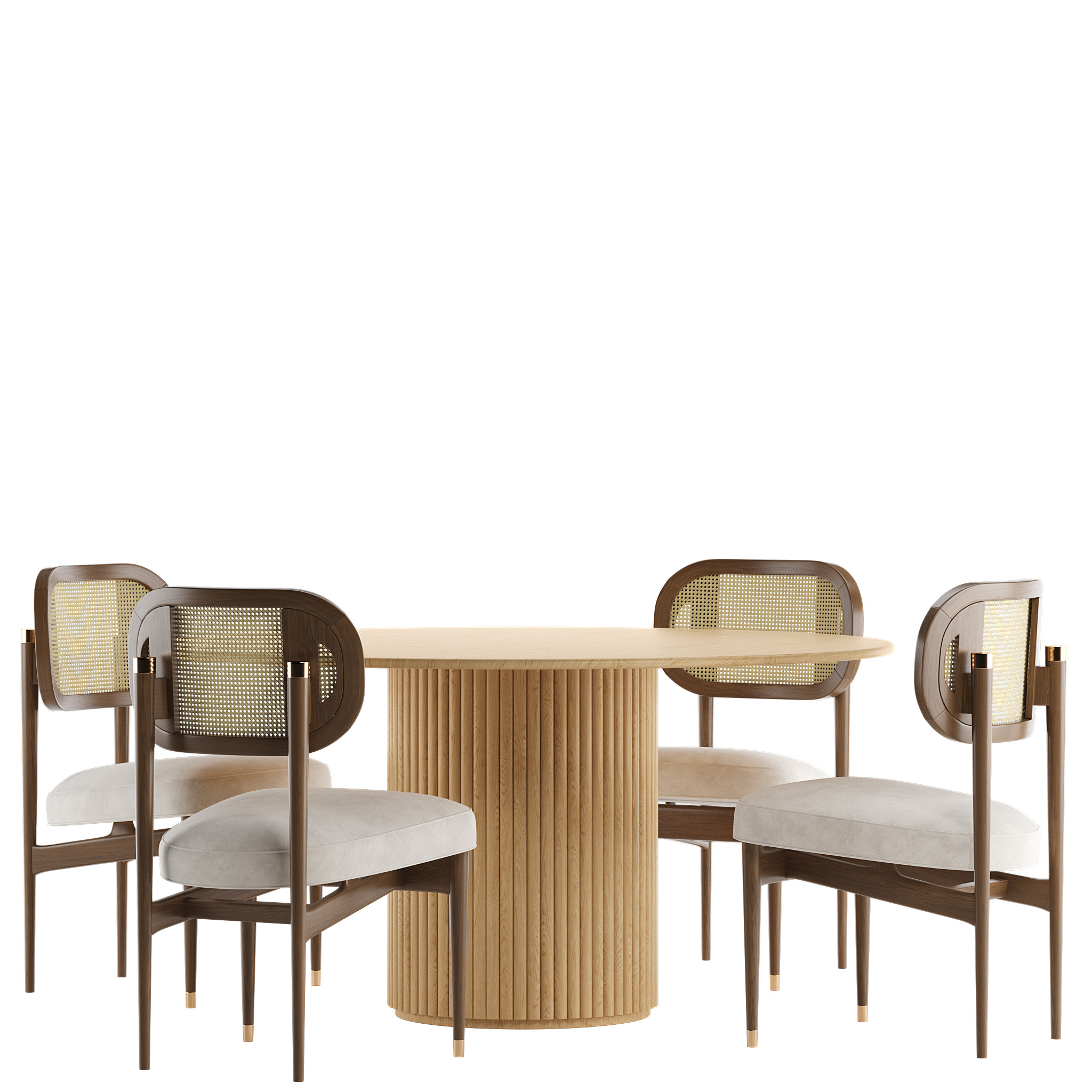 Dining set 04 3D model_4