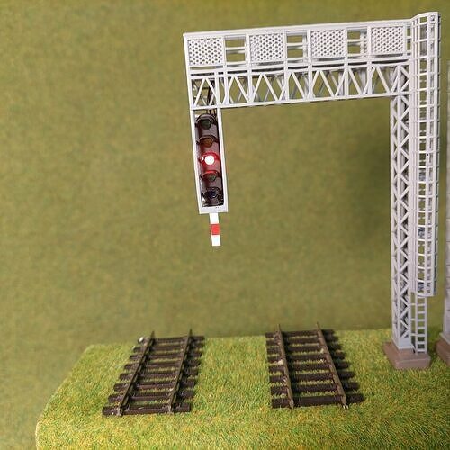 H0 scale PKP single Signal Bridge - resin 3D print model