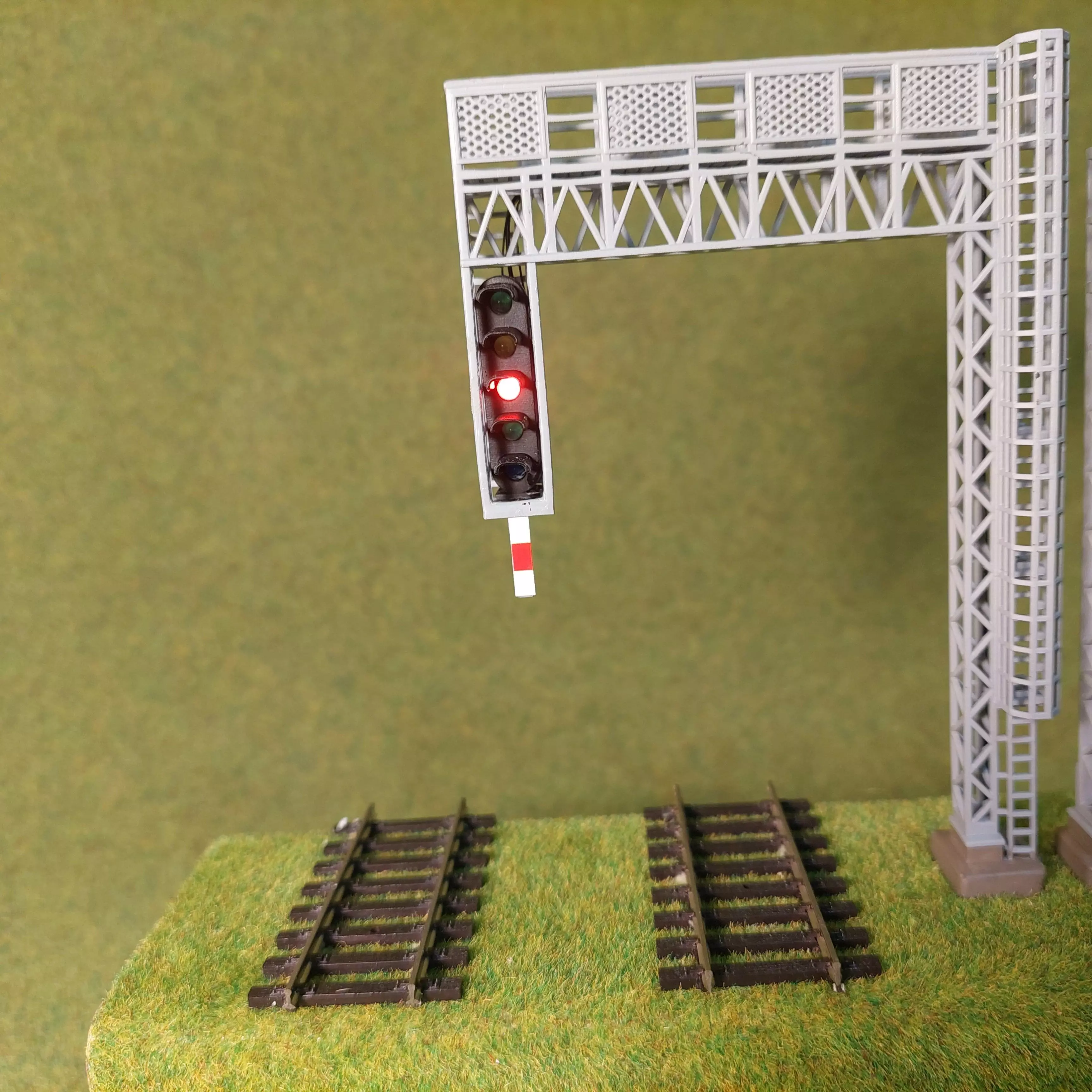 Railway single signal bridge 1-87 resin 3D print model