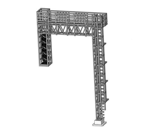 H0 scale PKP Signal bridge 75mm width - FDM 3D print model