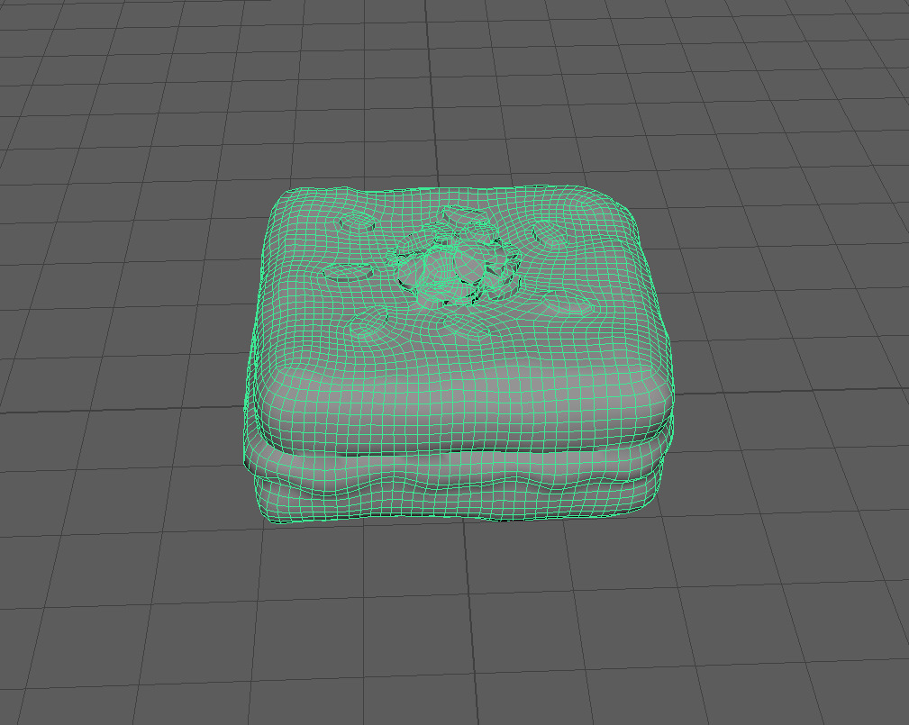 Almond Toast Low-poly 3D model_4