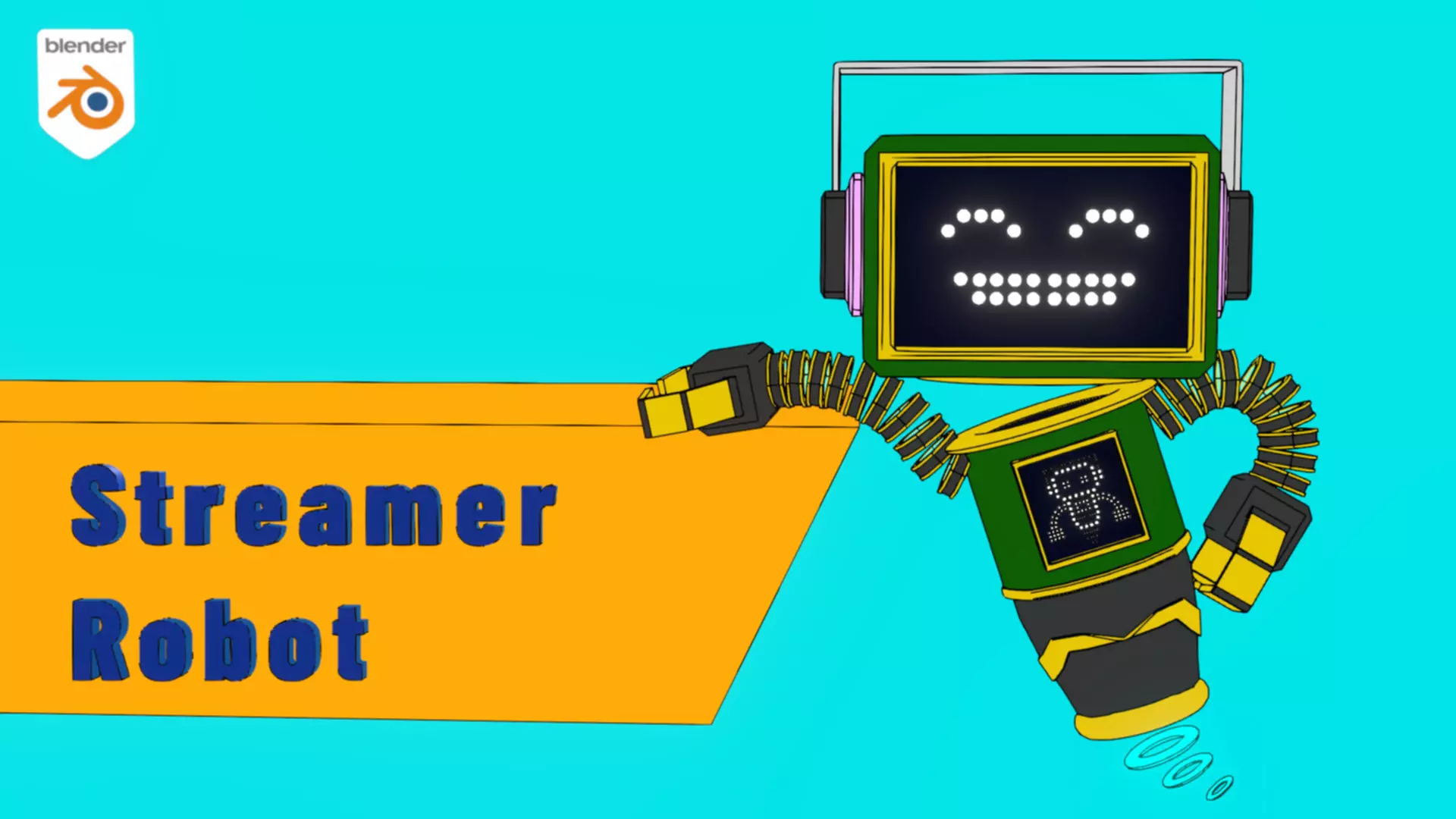 STREAMER ROBOT Low-poly 3D model