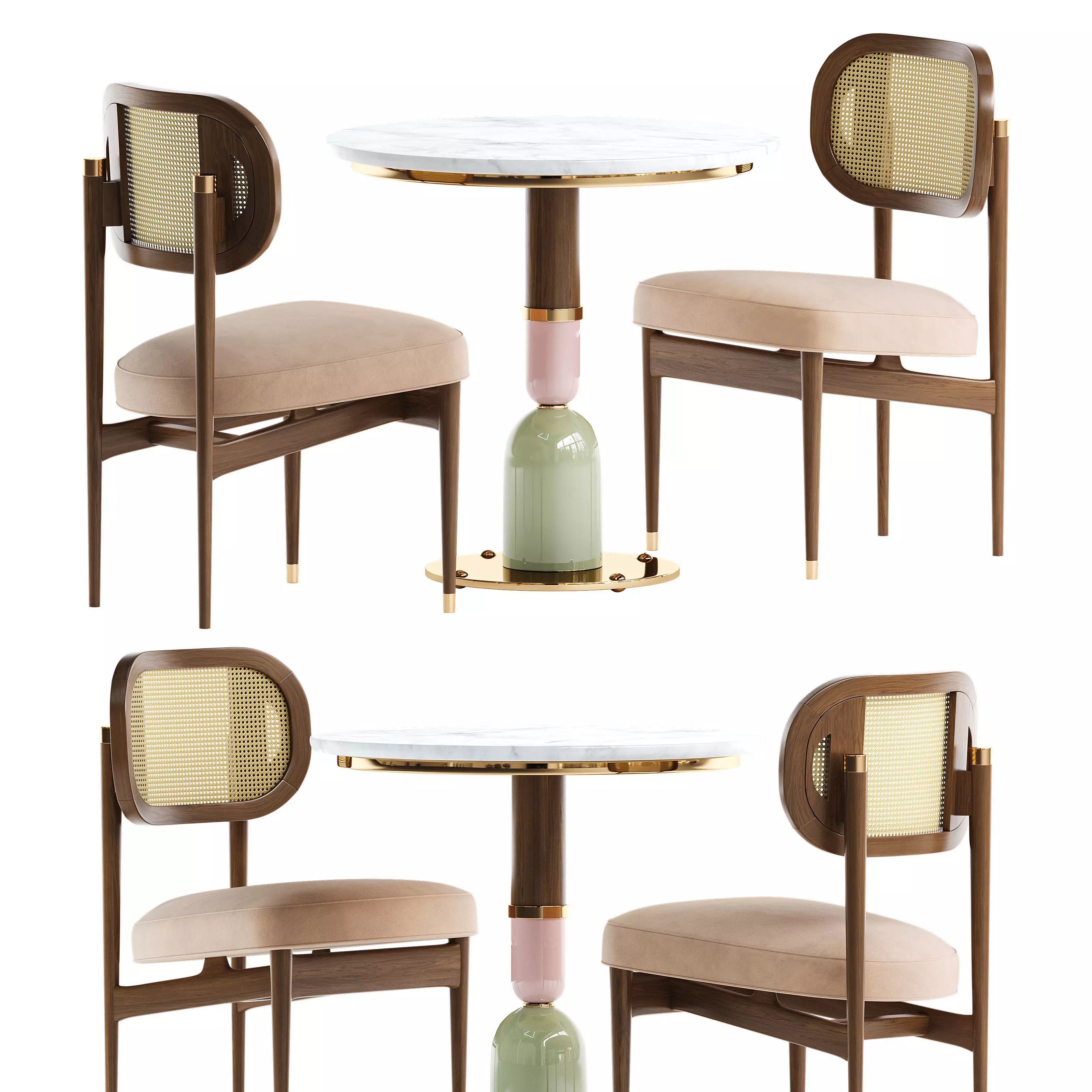 Dining table and chair by Mezzo 3D model