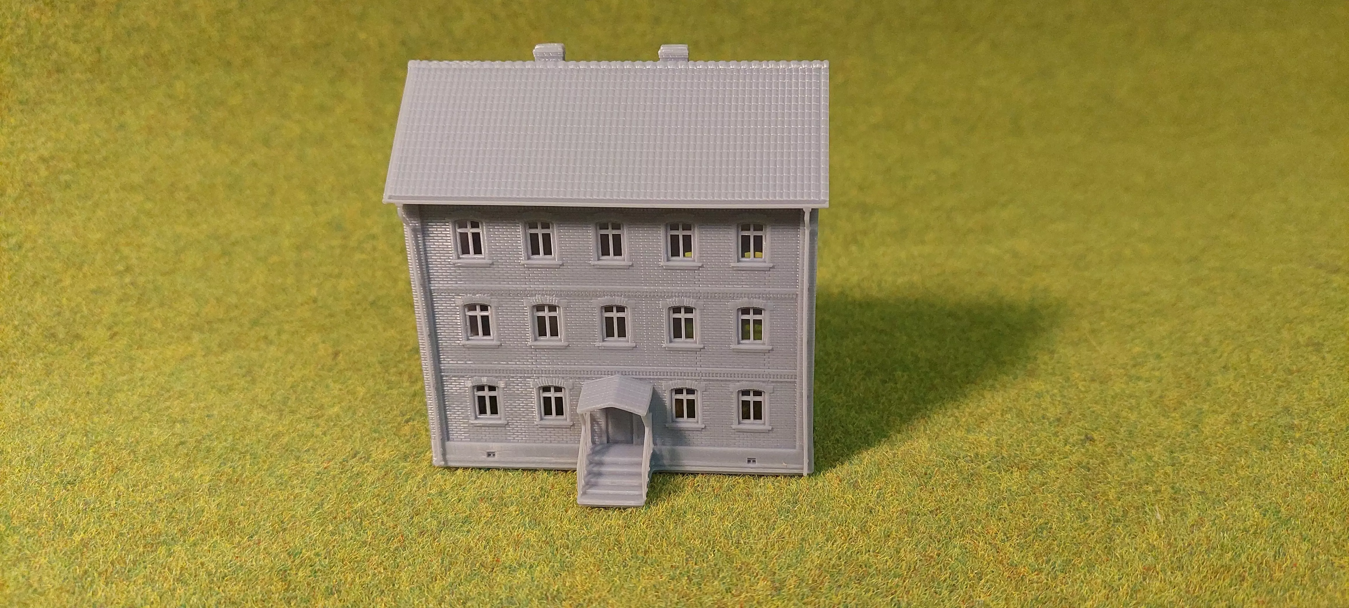 H0 scale Tenement House - resin 3D print model_0