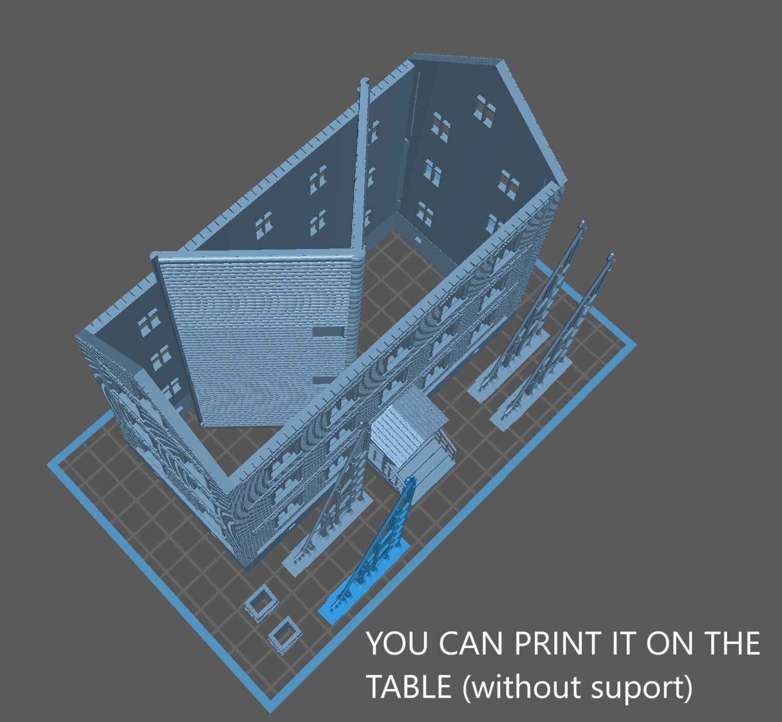H0 scale Tenement House - resin 3D print model_5