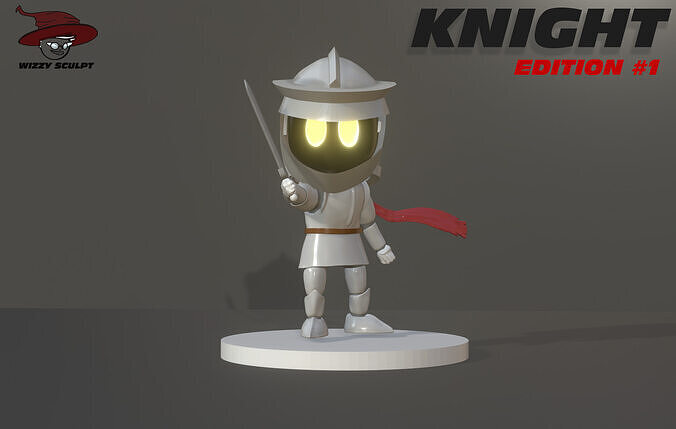 Chibi Knight 3D Sculpt 3D print model