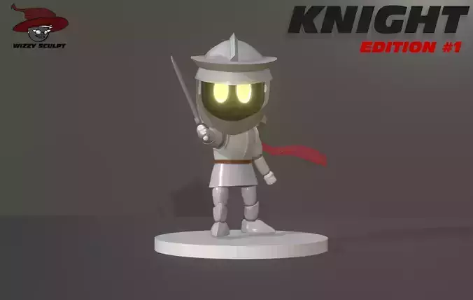 Chibi Knight 3D Sculpt 3D print model