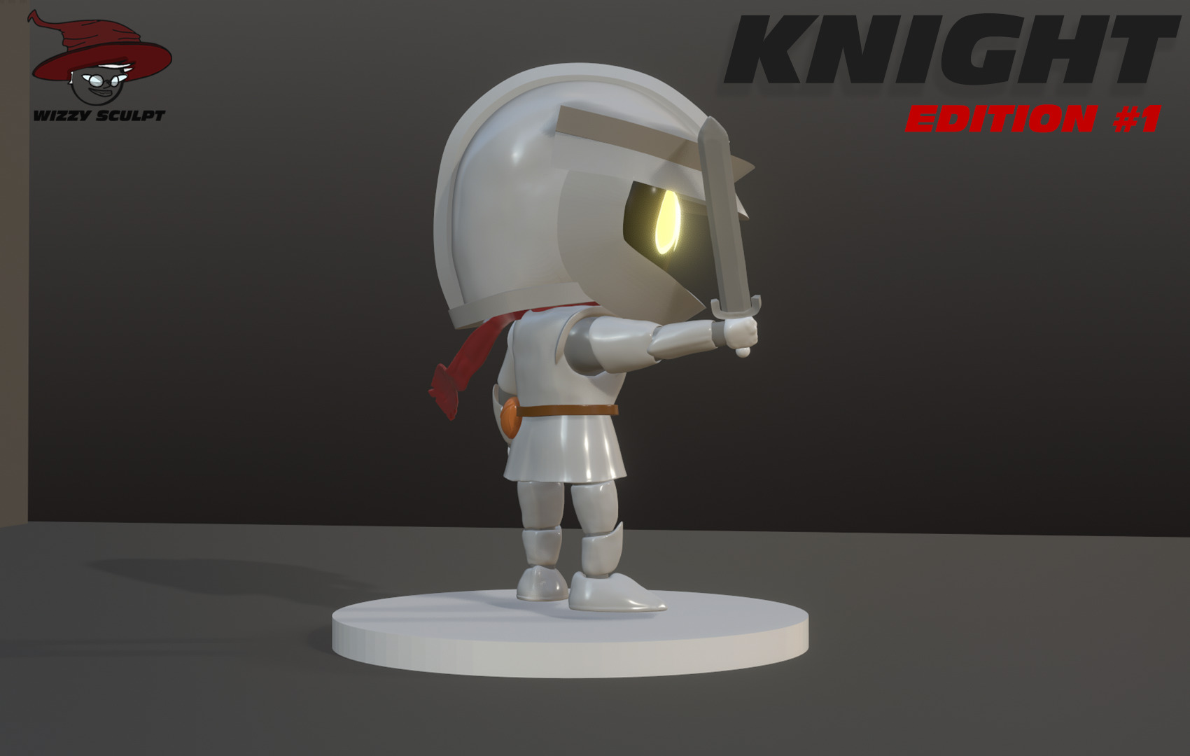 Chibi Knight 3D Sculpt 3D print model_1