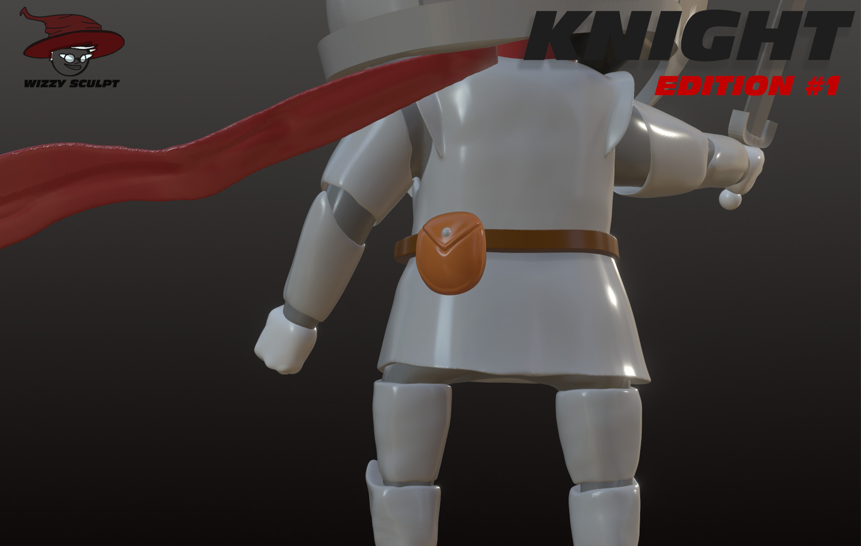 Chibi Knight 3D Sculpt 3D print model_3