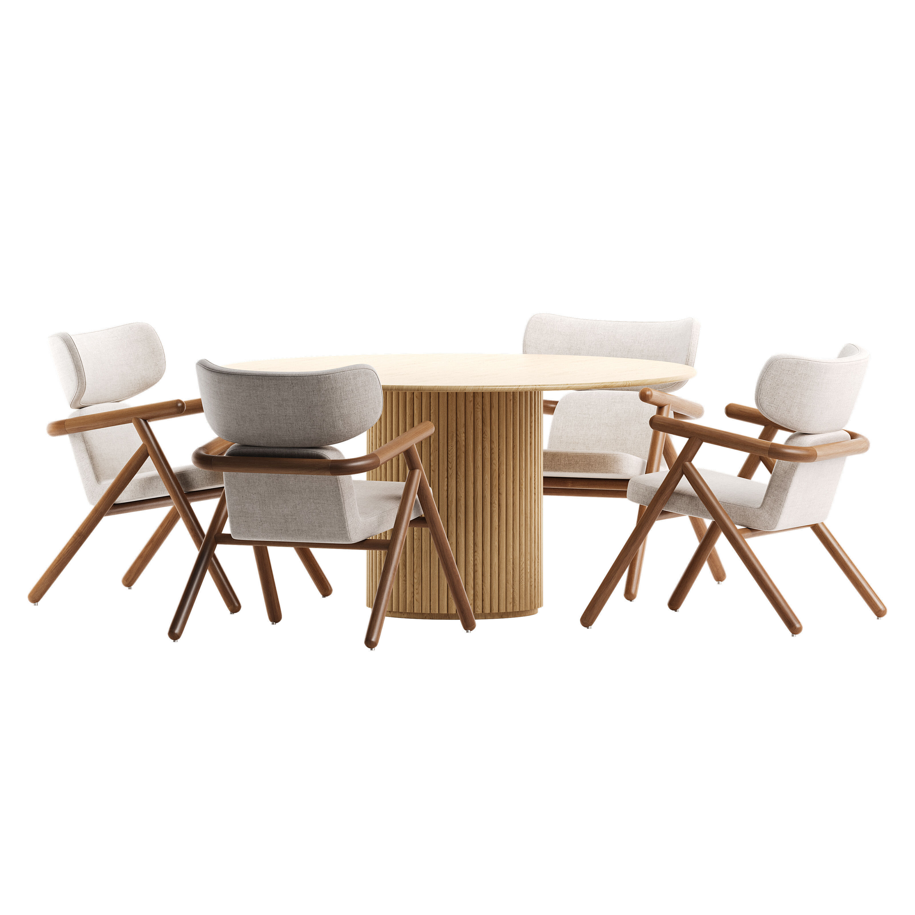Dining set 06 3D model_5