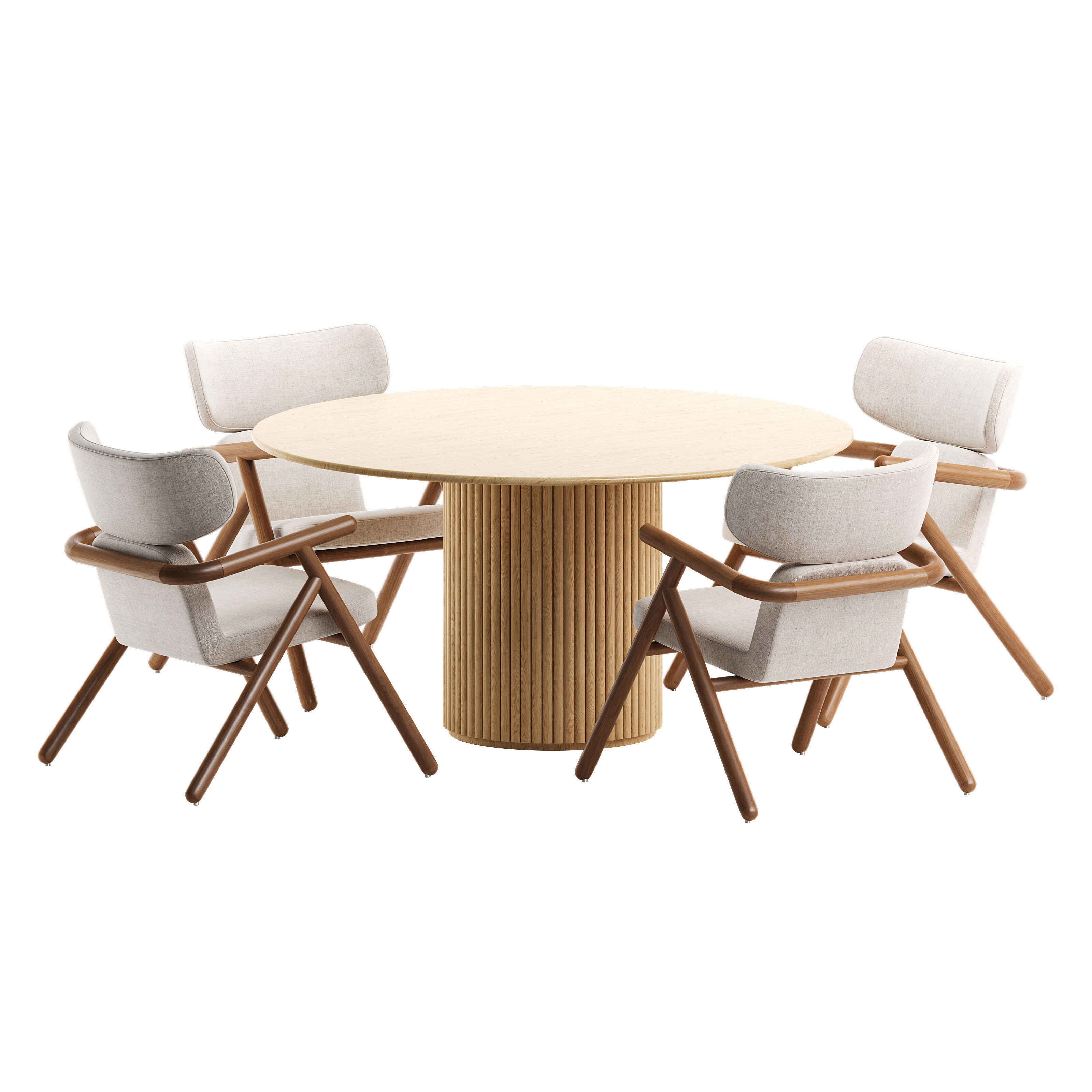 Dining set 06 3D model_4
