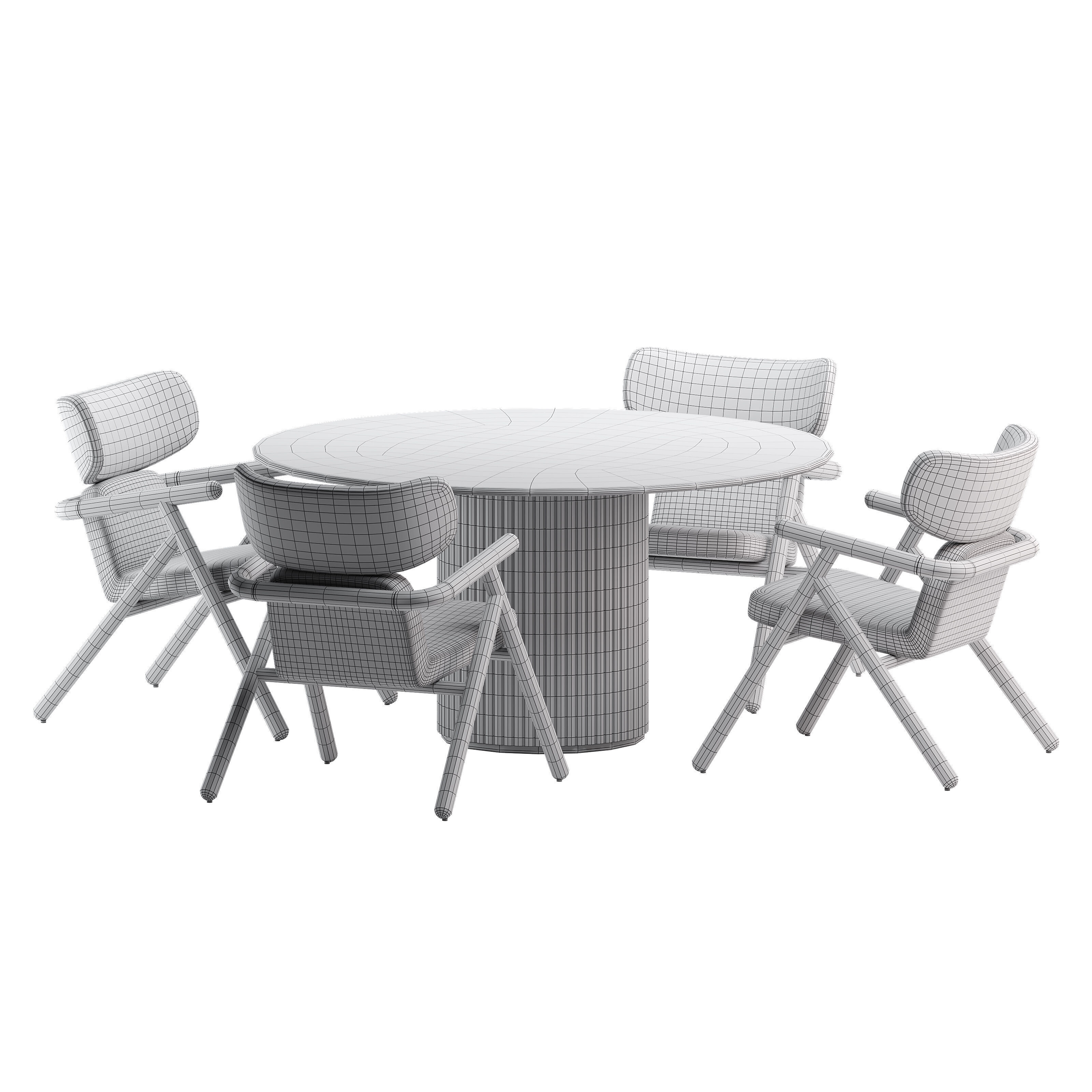 Dining set 06 3D model_6