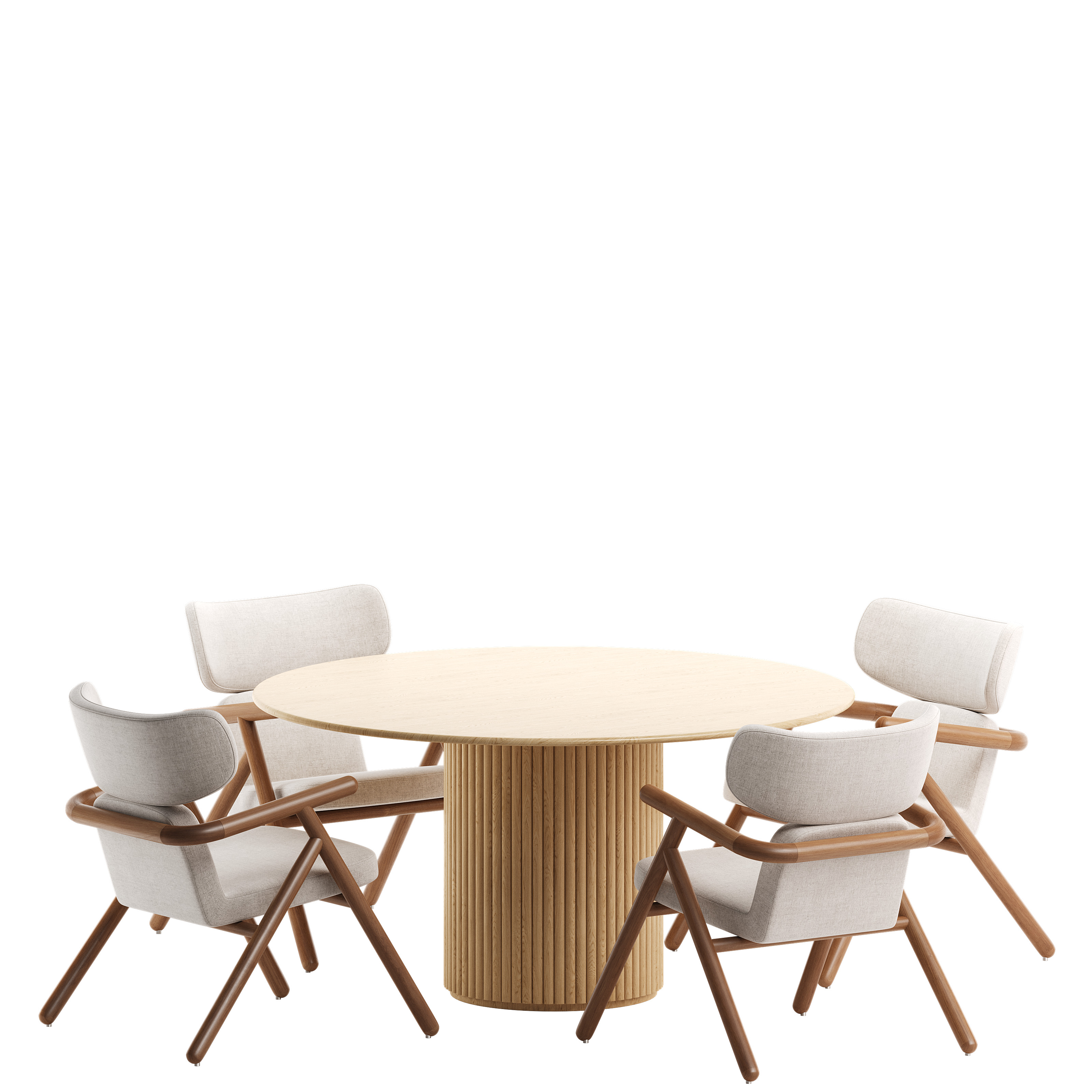 Dining set 06 3D model_1
