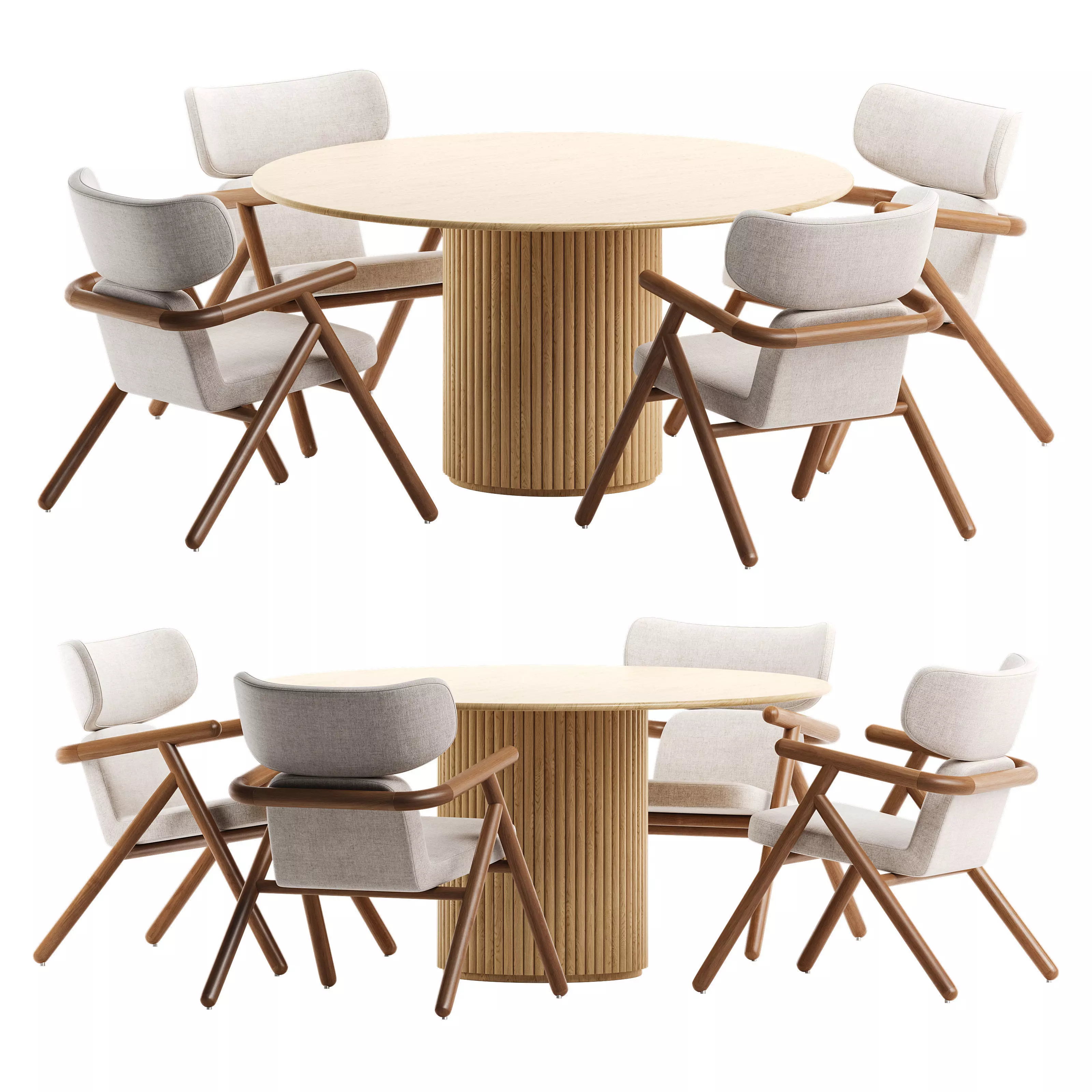 Dining set 06 3D model_0